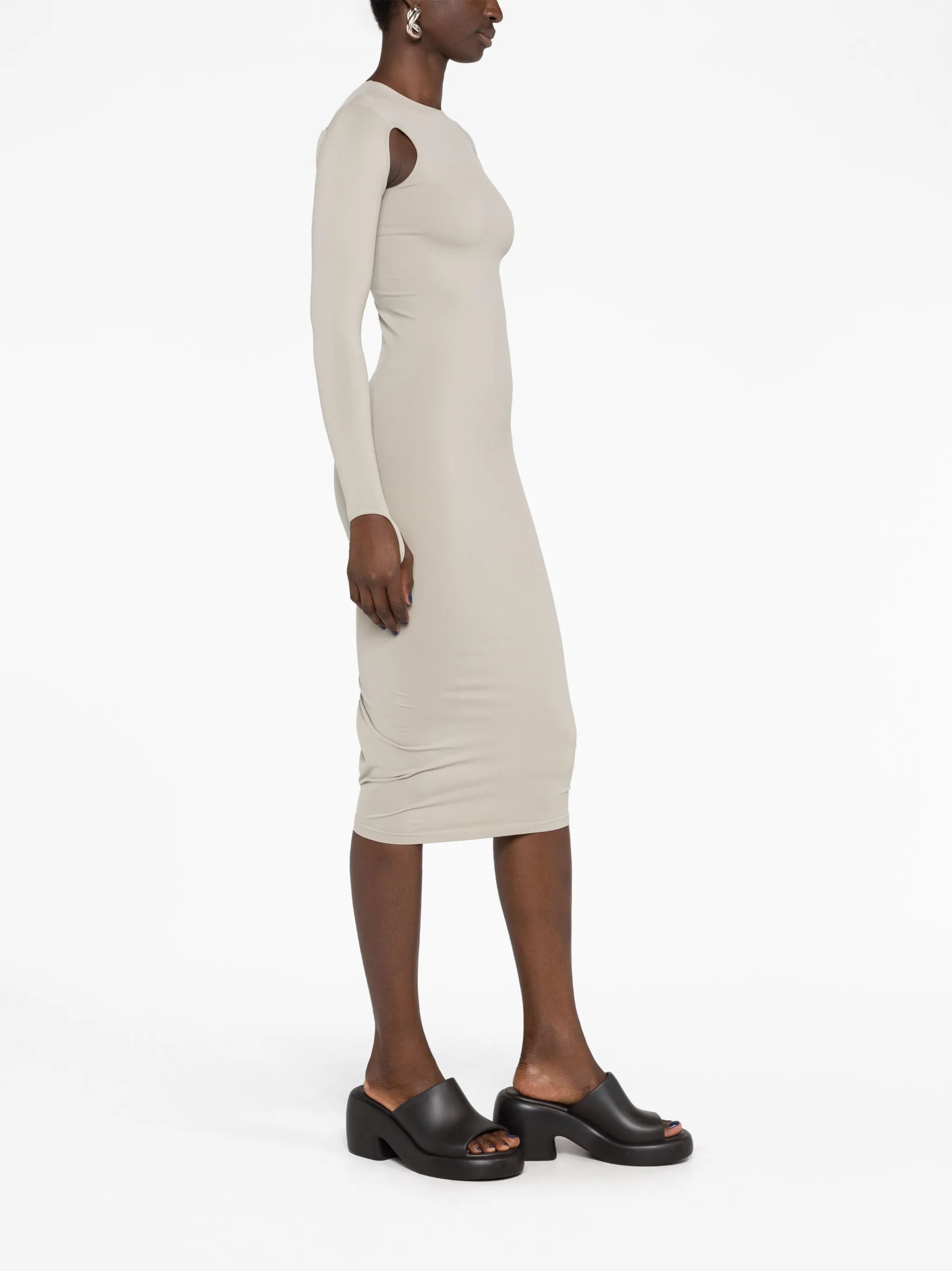 cut-out stretch-jersey midi dress