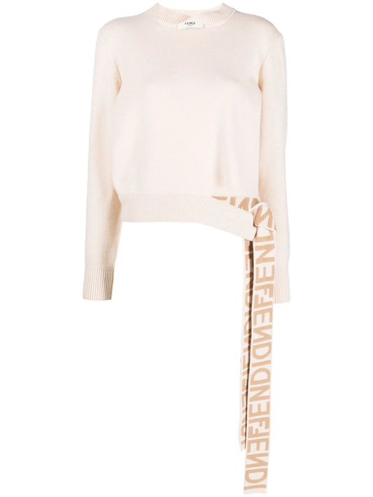 cut-out knitted jumper
