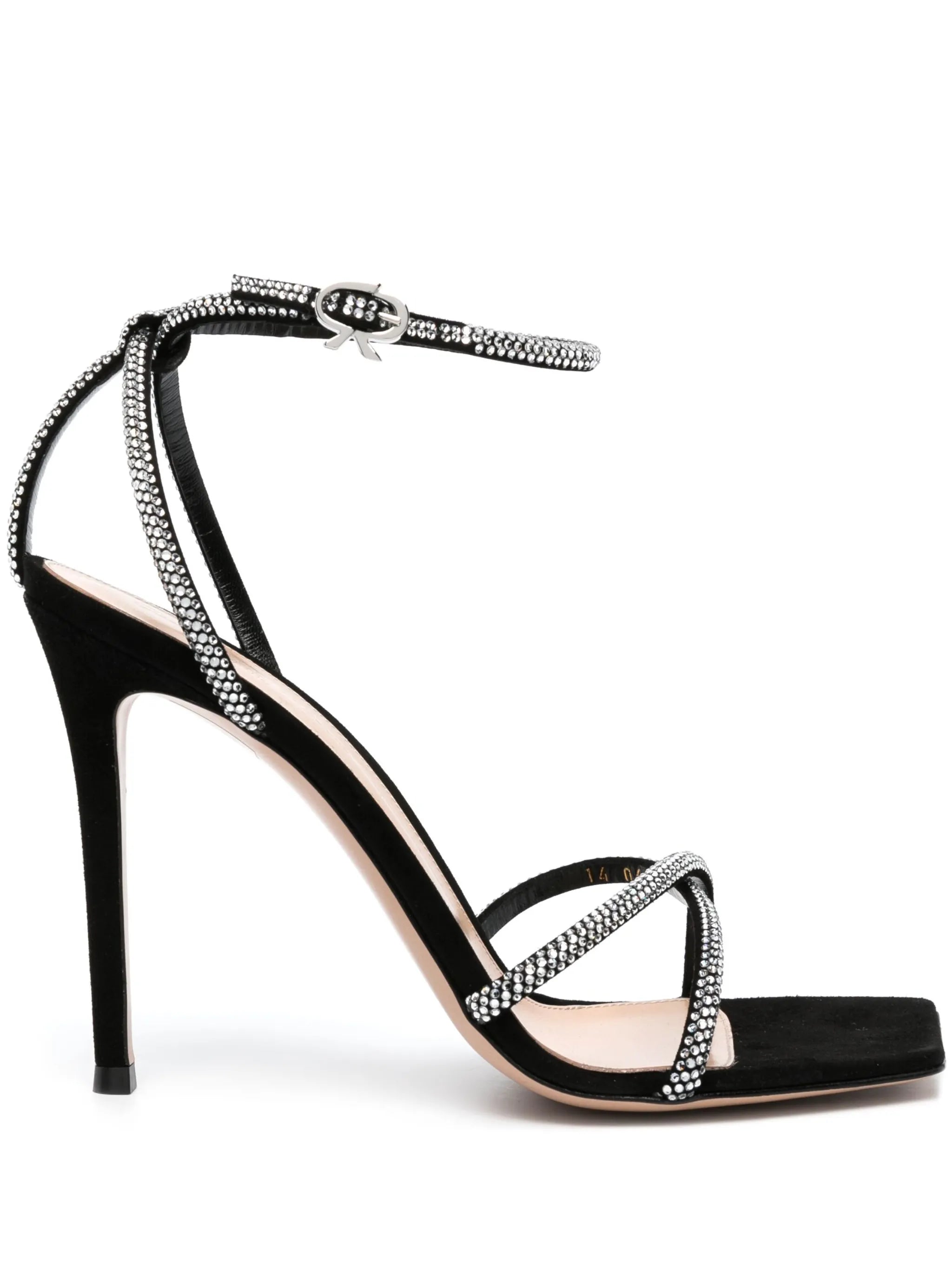 cystal-embellished 120mm suede sandals