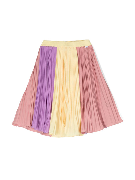 Bess colour-block pleated skirt