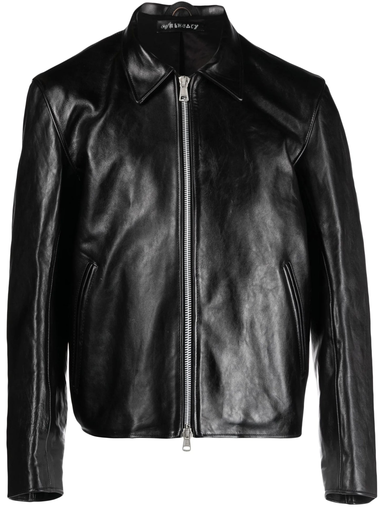 Mini leather zipped jacket