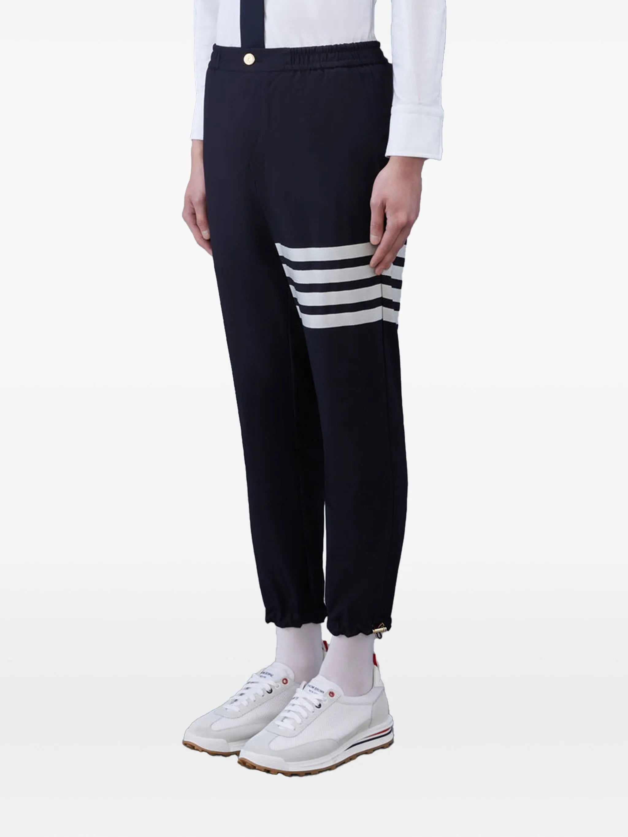 plain weave 4-Bar track trousers