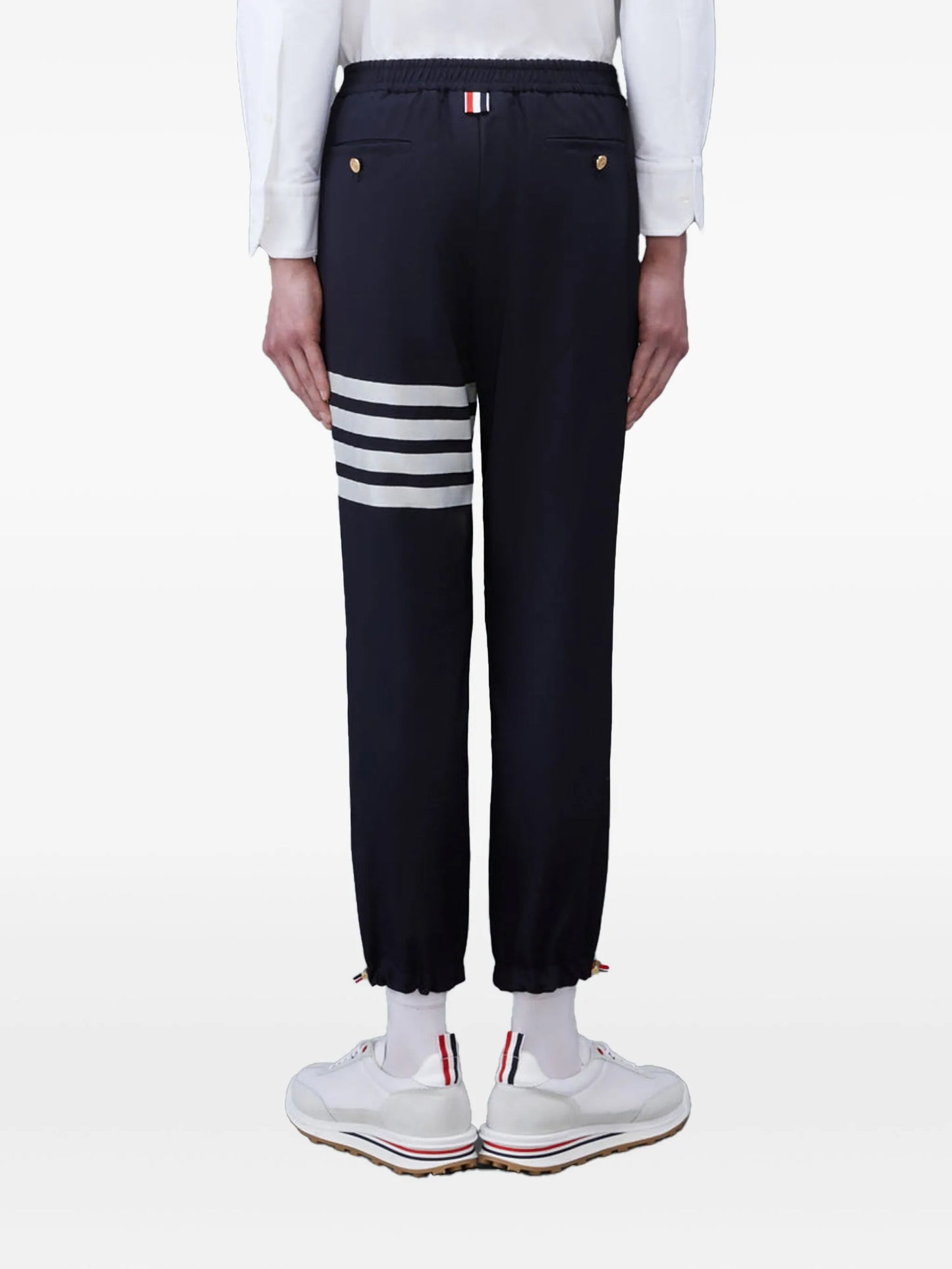 plain weave 4-Bar track trousers