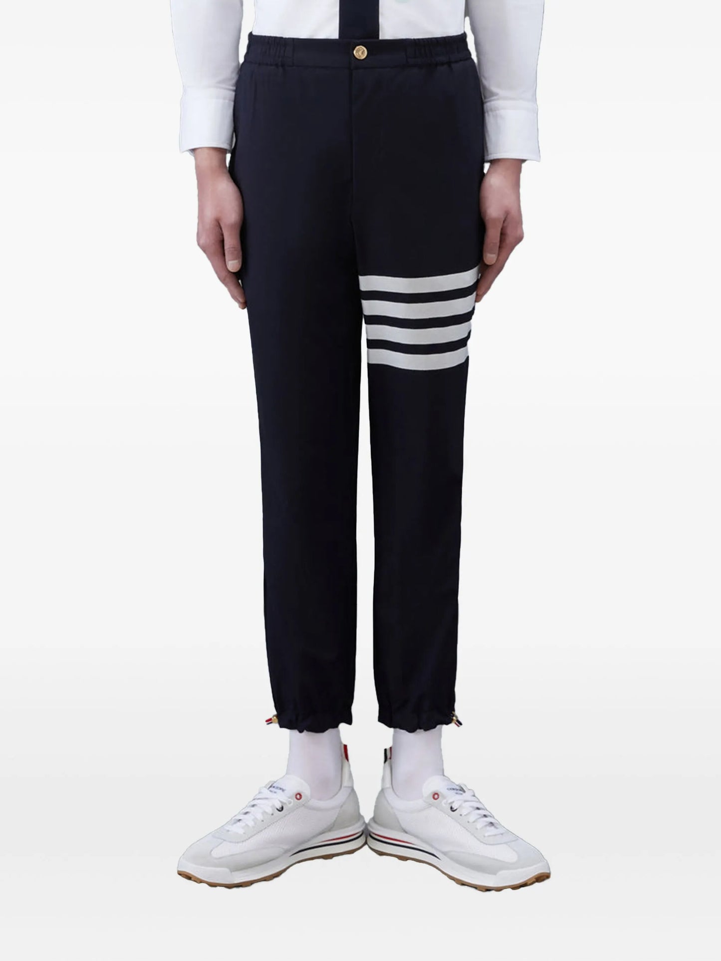 plain weave 4-Bar track trousers