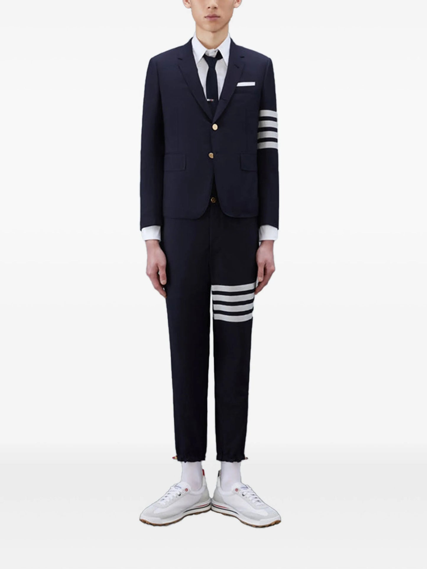 plain weave 4-Bar track trousers