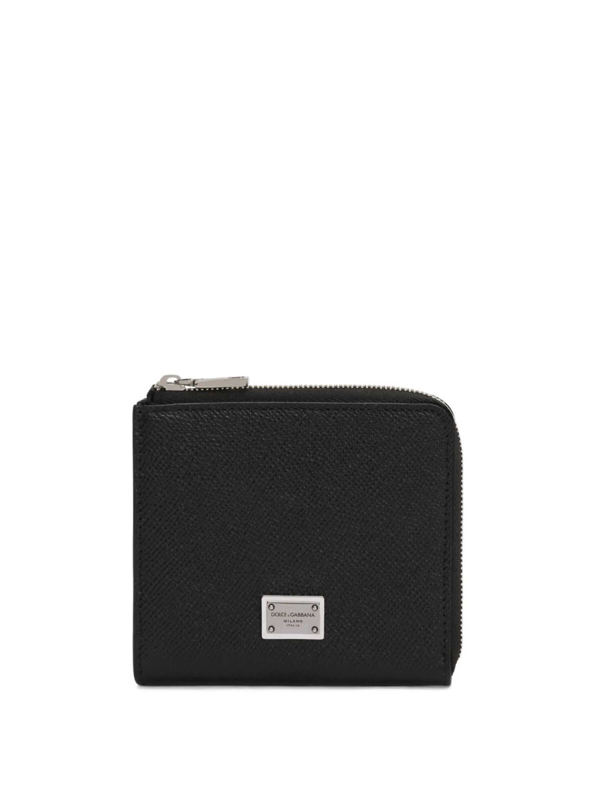 logo-plaque leather wallet