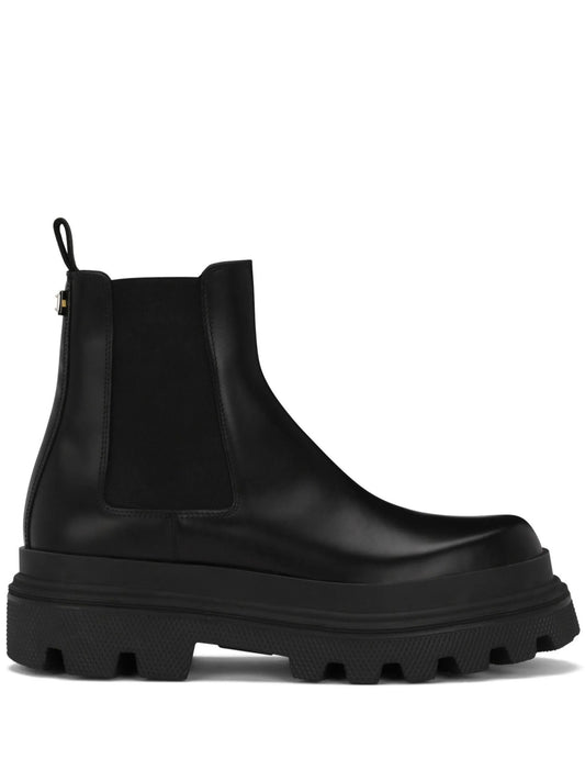 brushed leather Chelsea boots