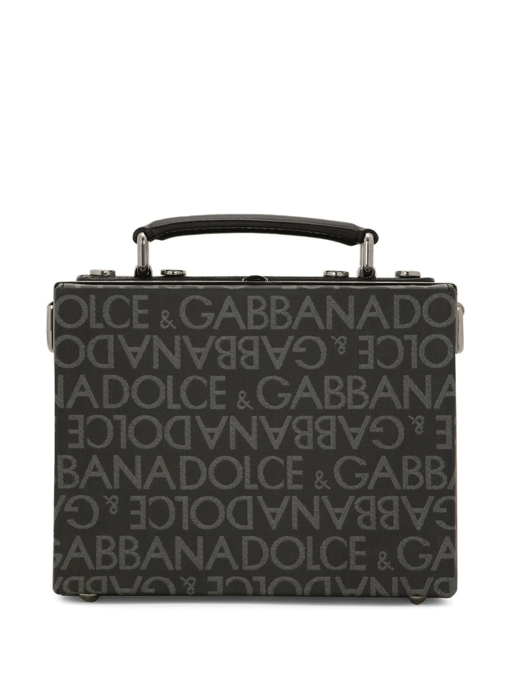small logo-print leather bag