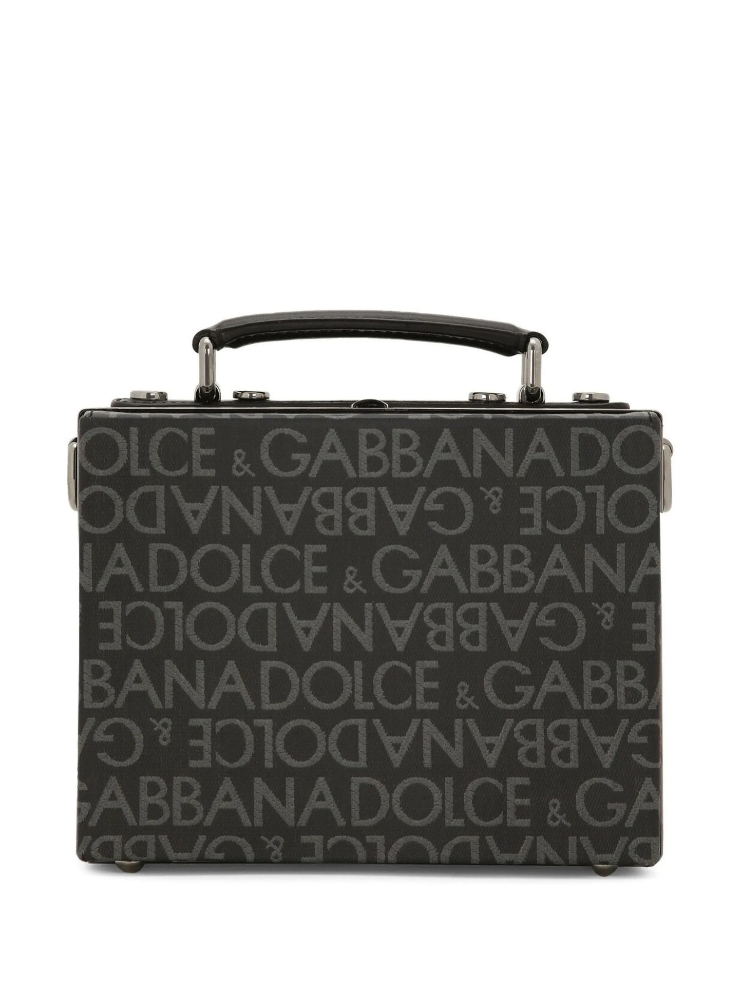 small logo-print leather bag