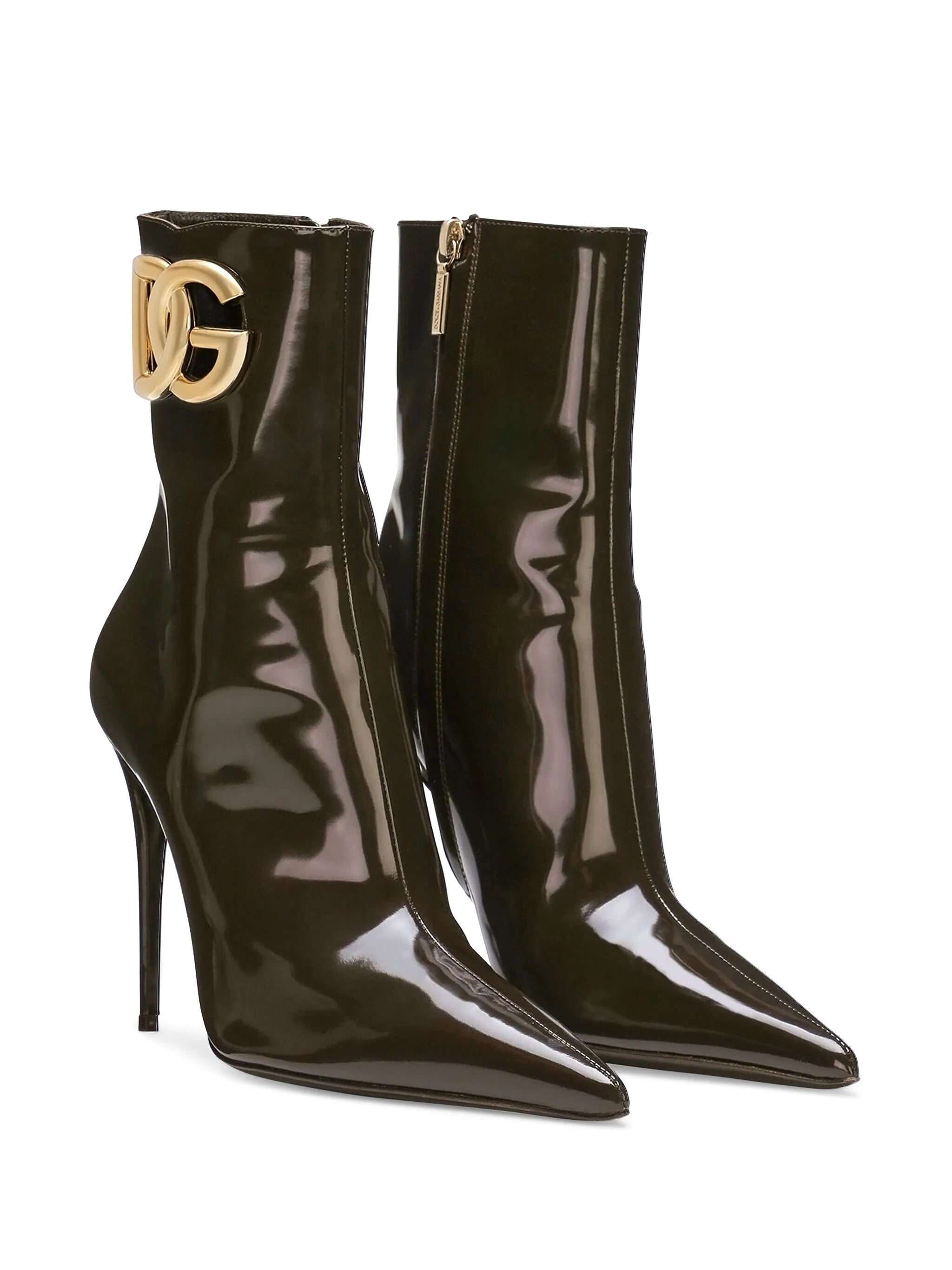 105mm logo-plaque leather boots