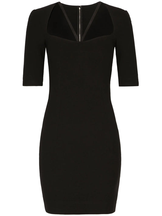 strappy half-length sleeves mini dress