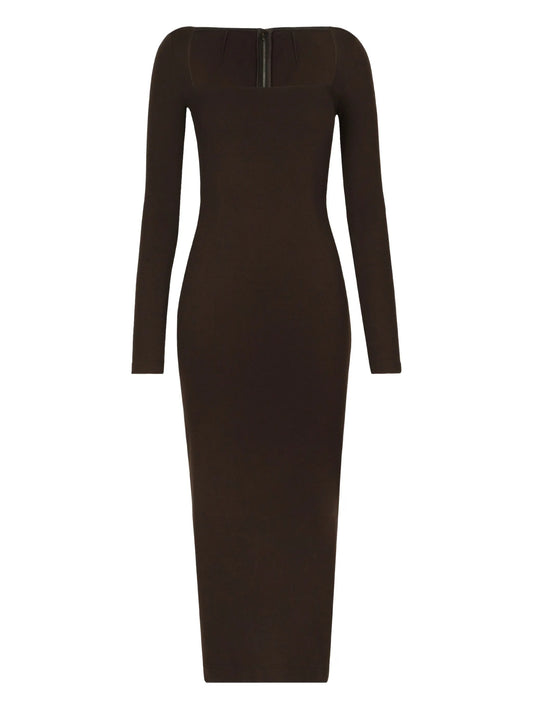 jersey midi dress