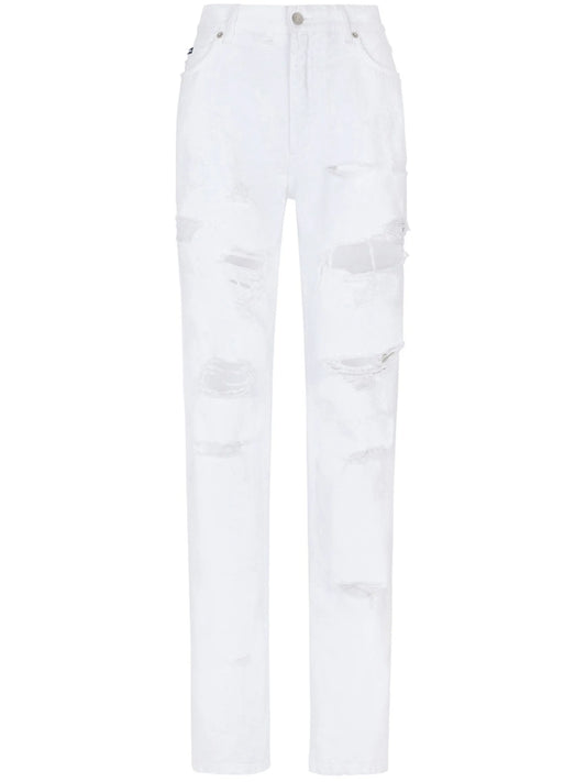 distressed boyfriend jeans