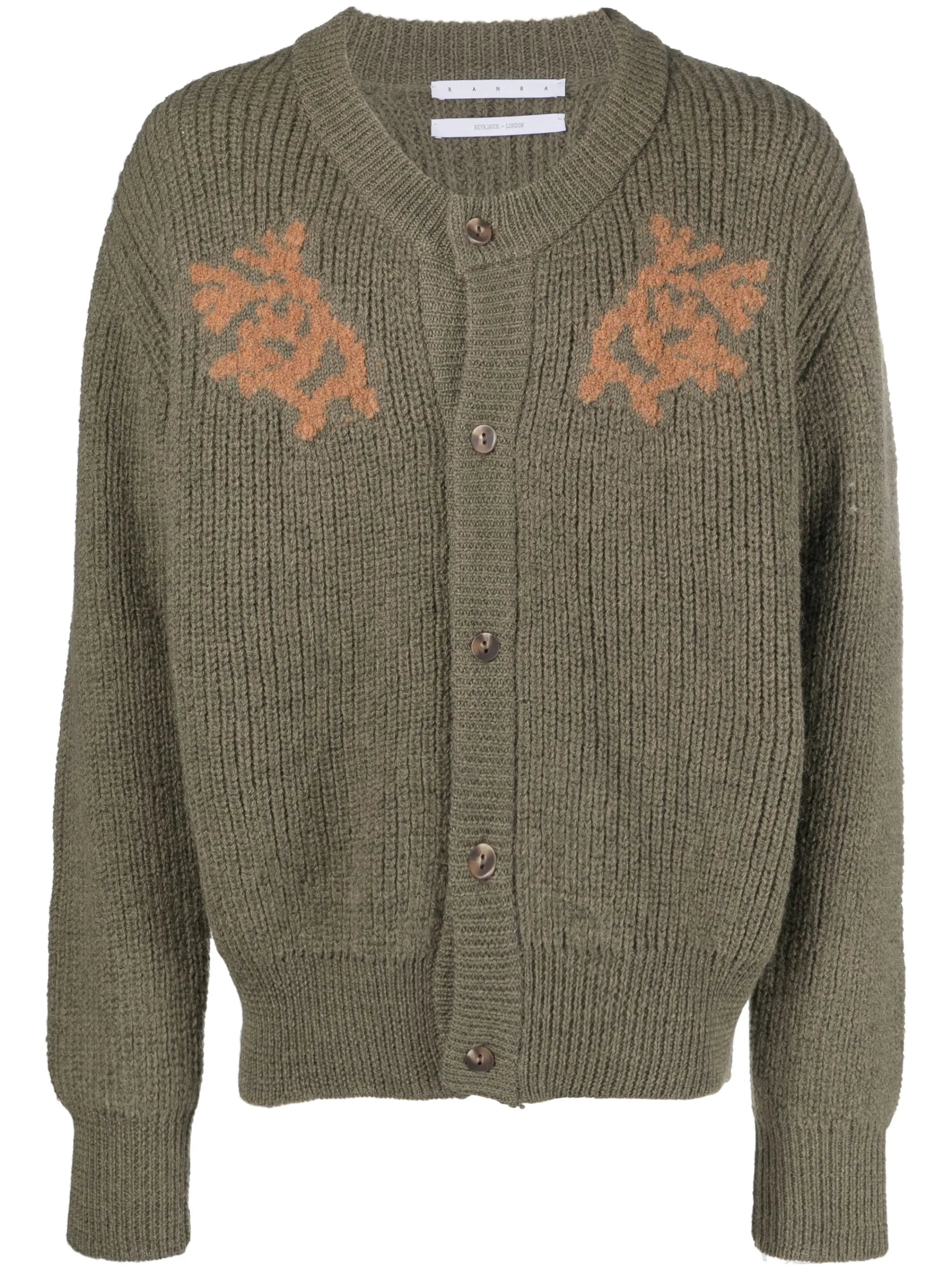 Dansa intarsia-knit cardigan