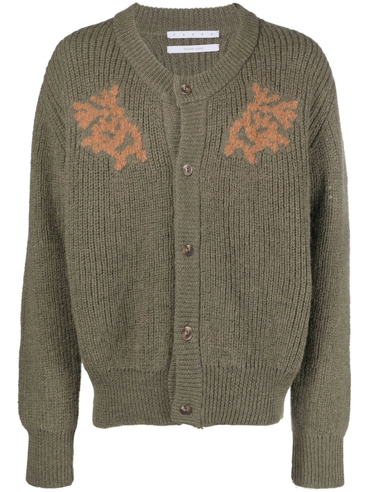 Dansa intarsia-knit cardigan