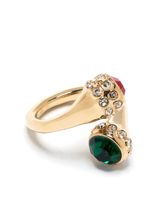 crystal-embellished pavé ring