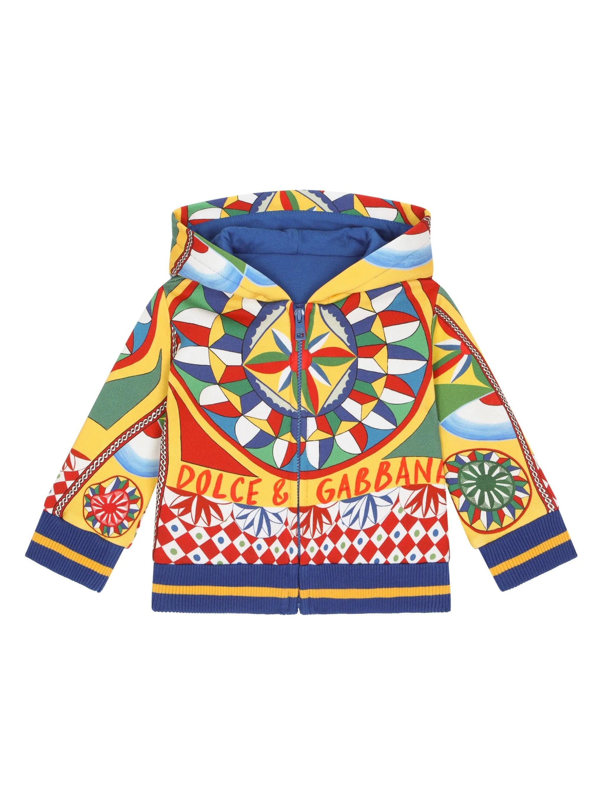 graphic-print cotton hoodie