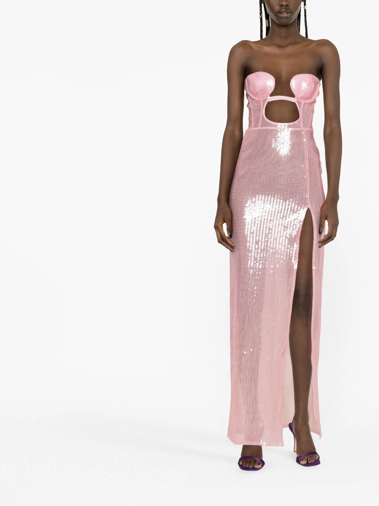 cutout sequinned maxi dress