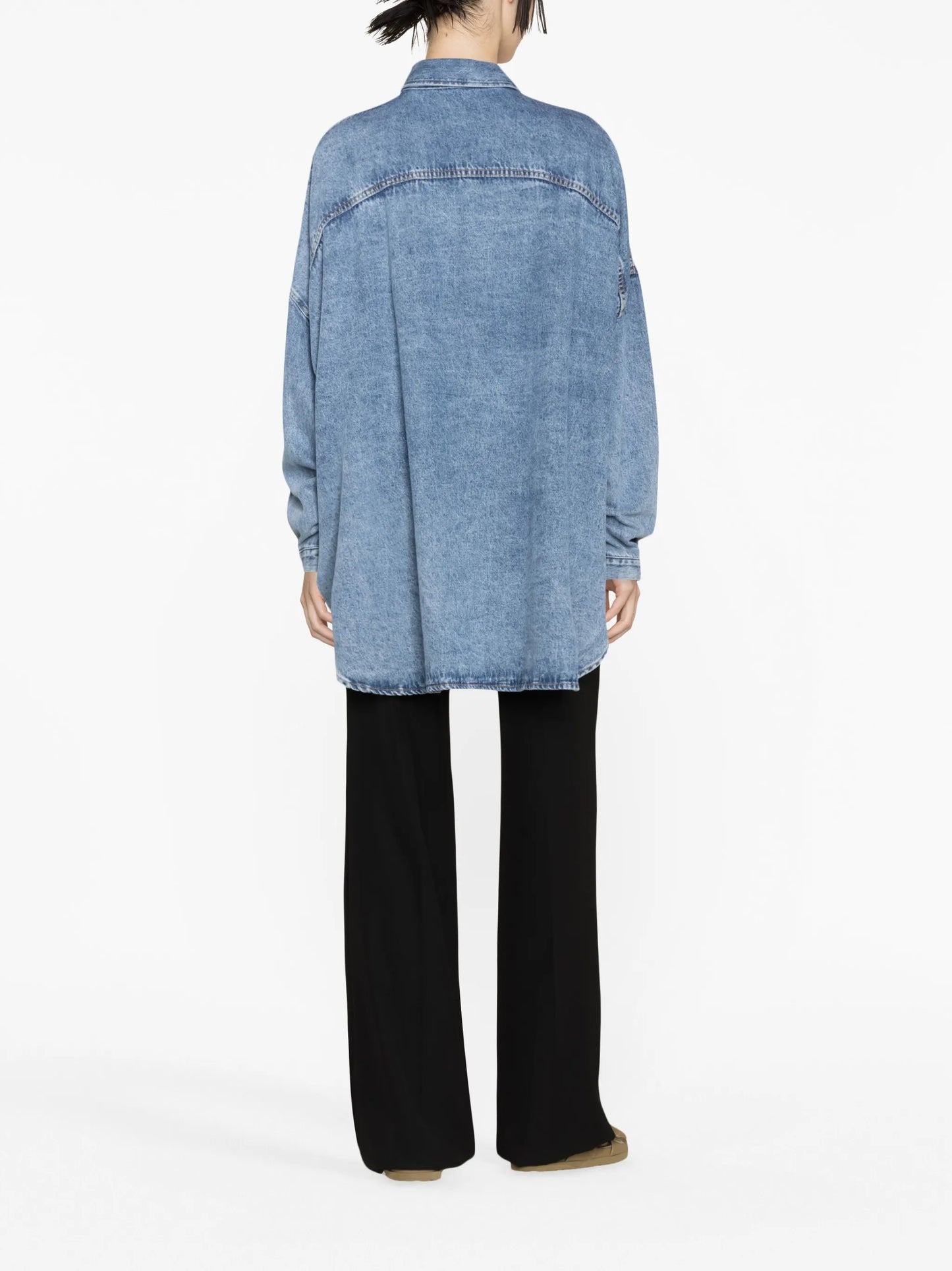 Dallas button-up oversized denim shirt