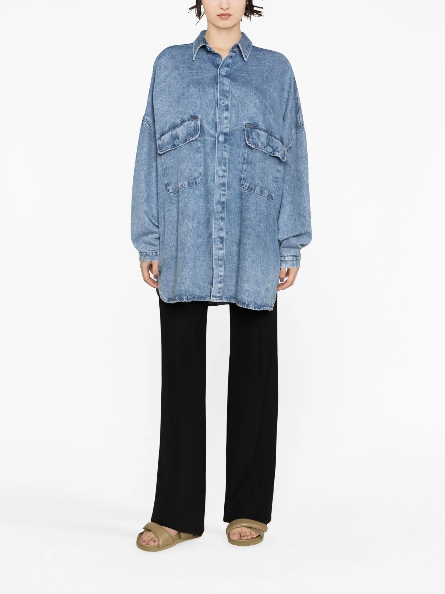 Dallas button-up oversized denim shirt