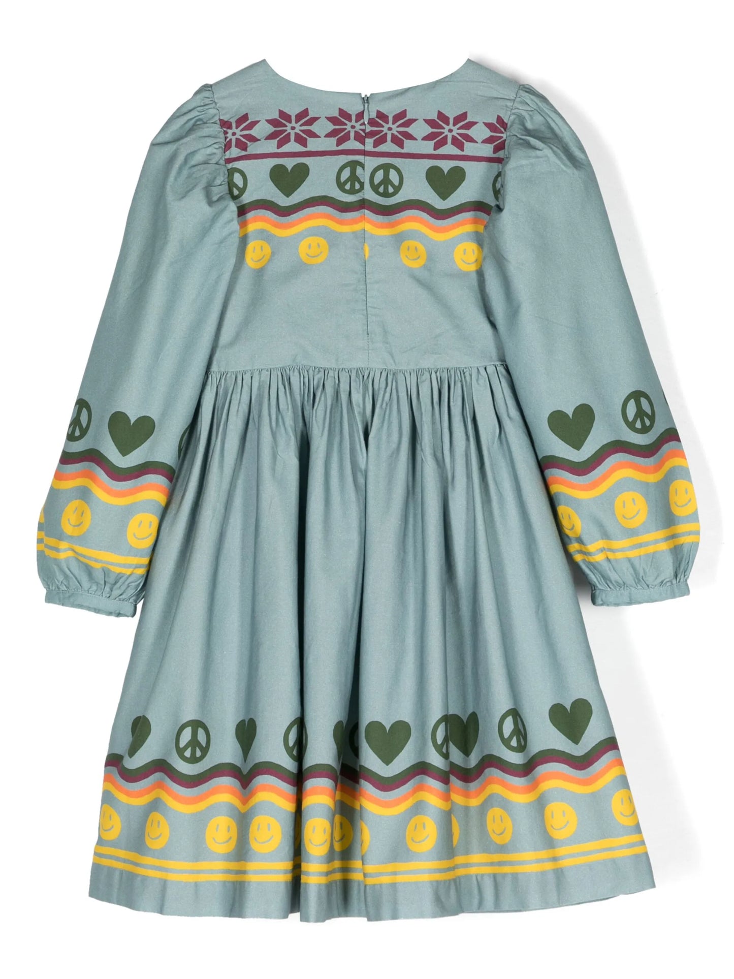 Cilja long puff-sleeves cotton dress
