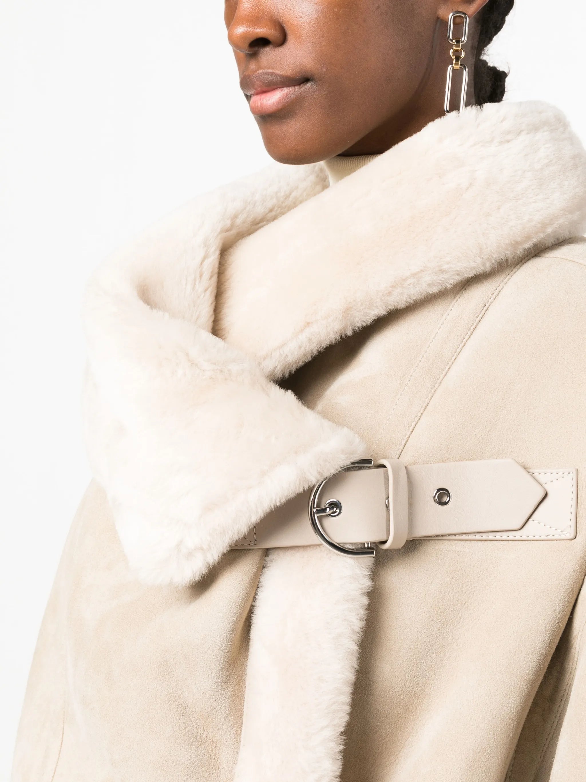 Darling shearling-trim suede jacket