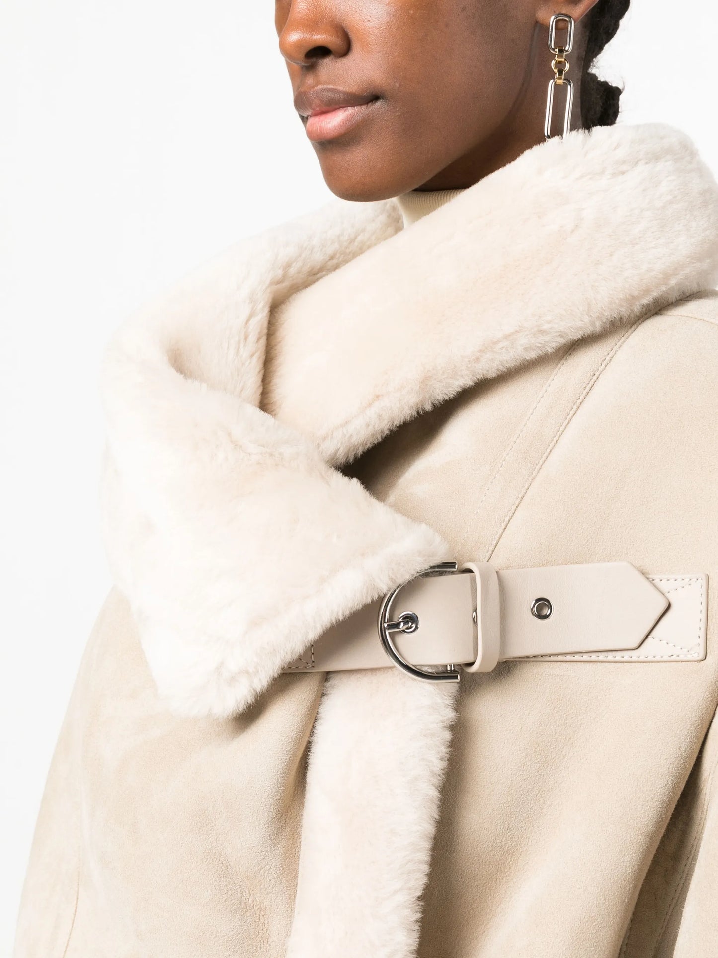 Darling shearling-trim suede jacket