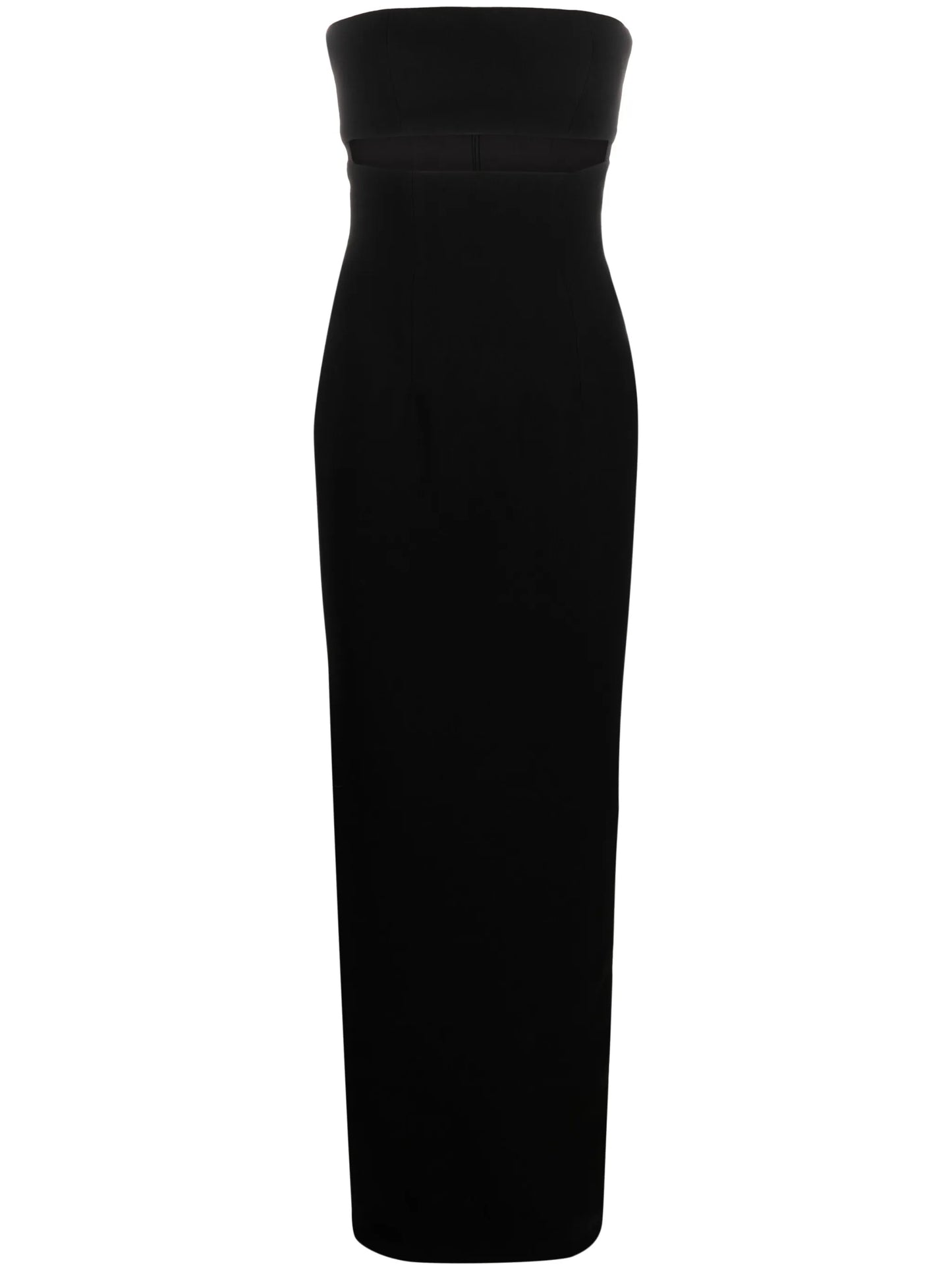 cut-out strapless maxi dress