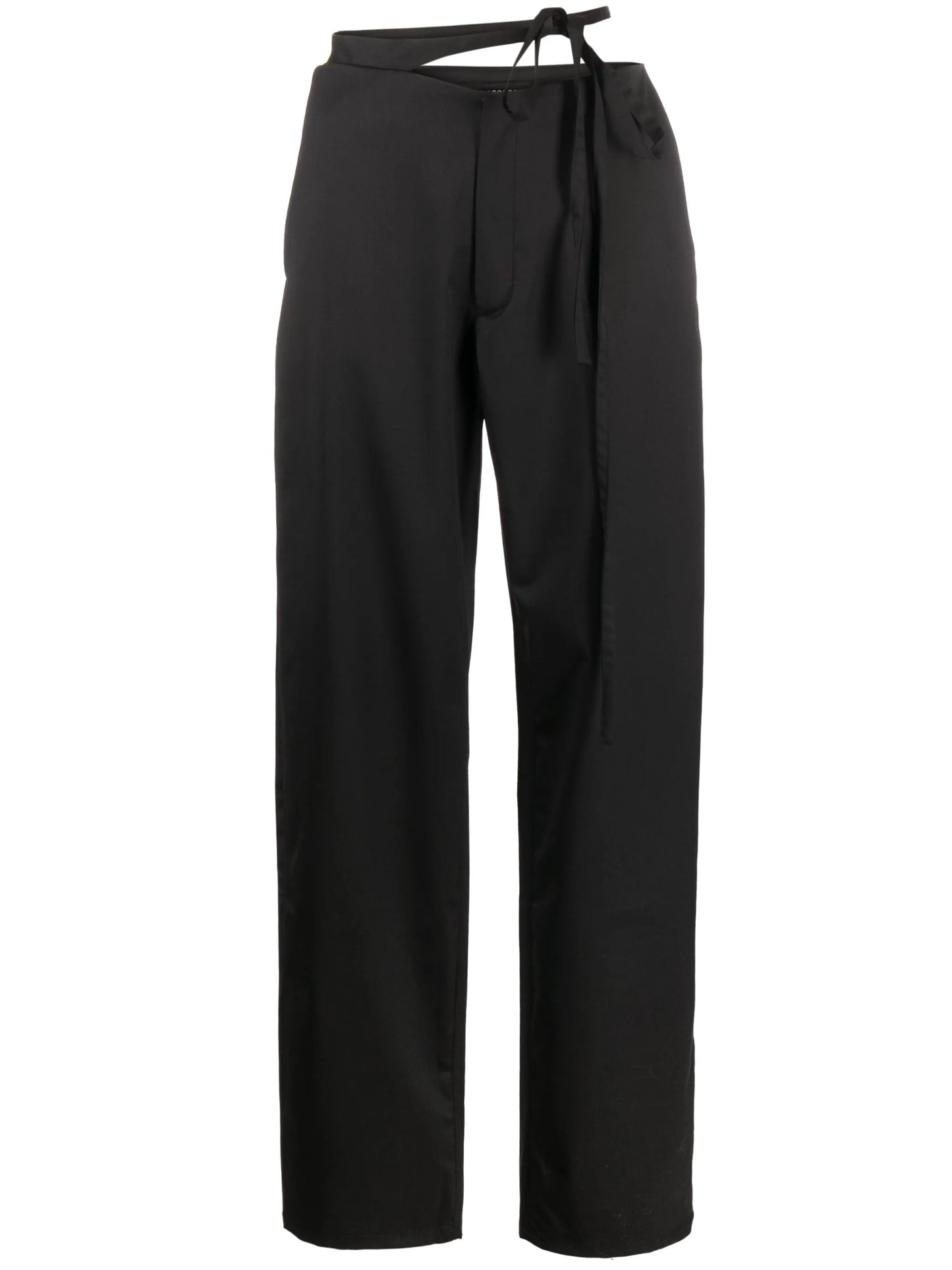 cut-out straight-leg trousers