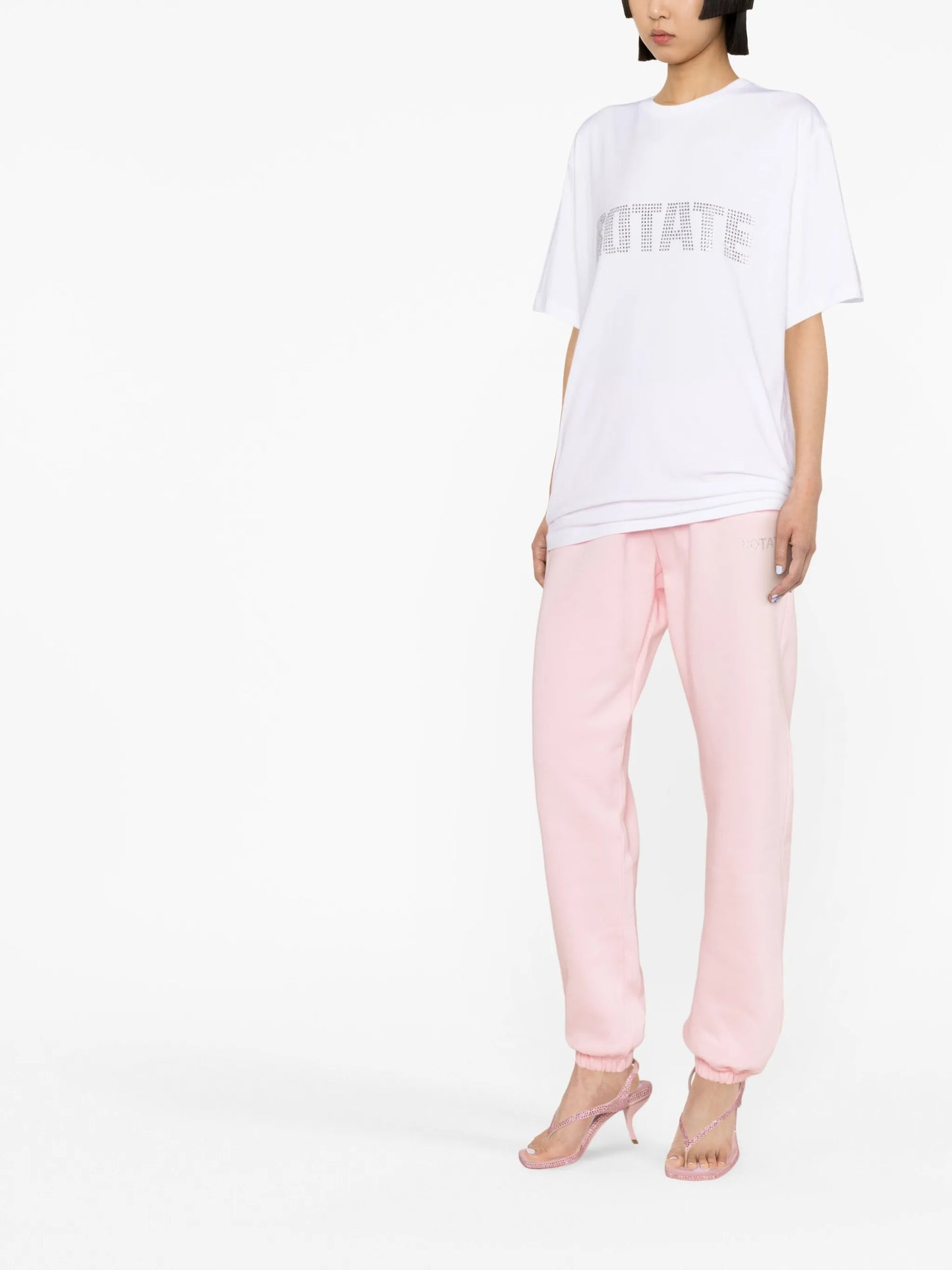 crystal-logo track pants