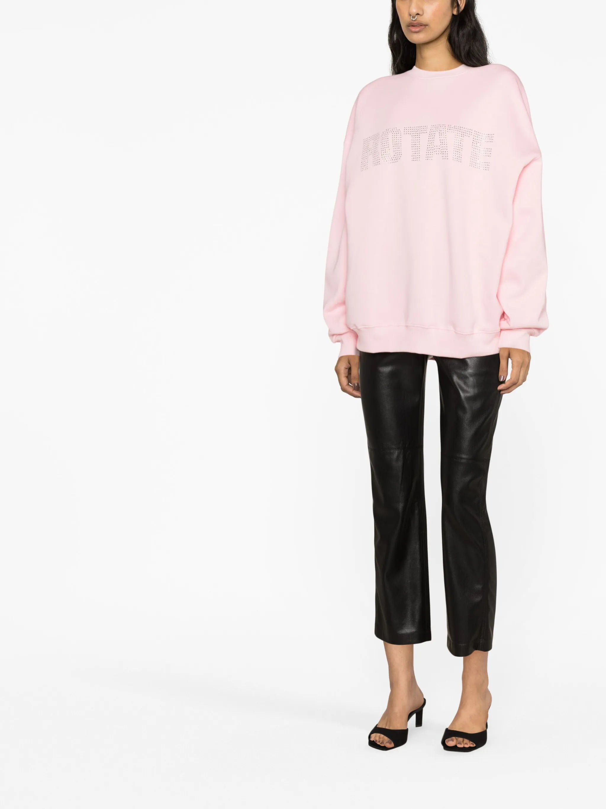 crystal-logo organic cotton sweatshirt