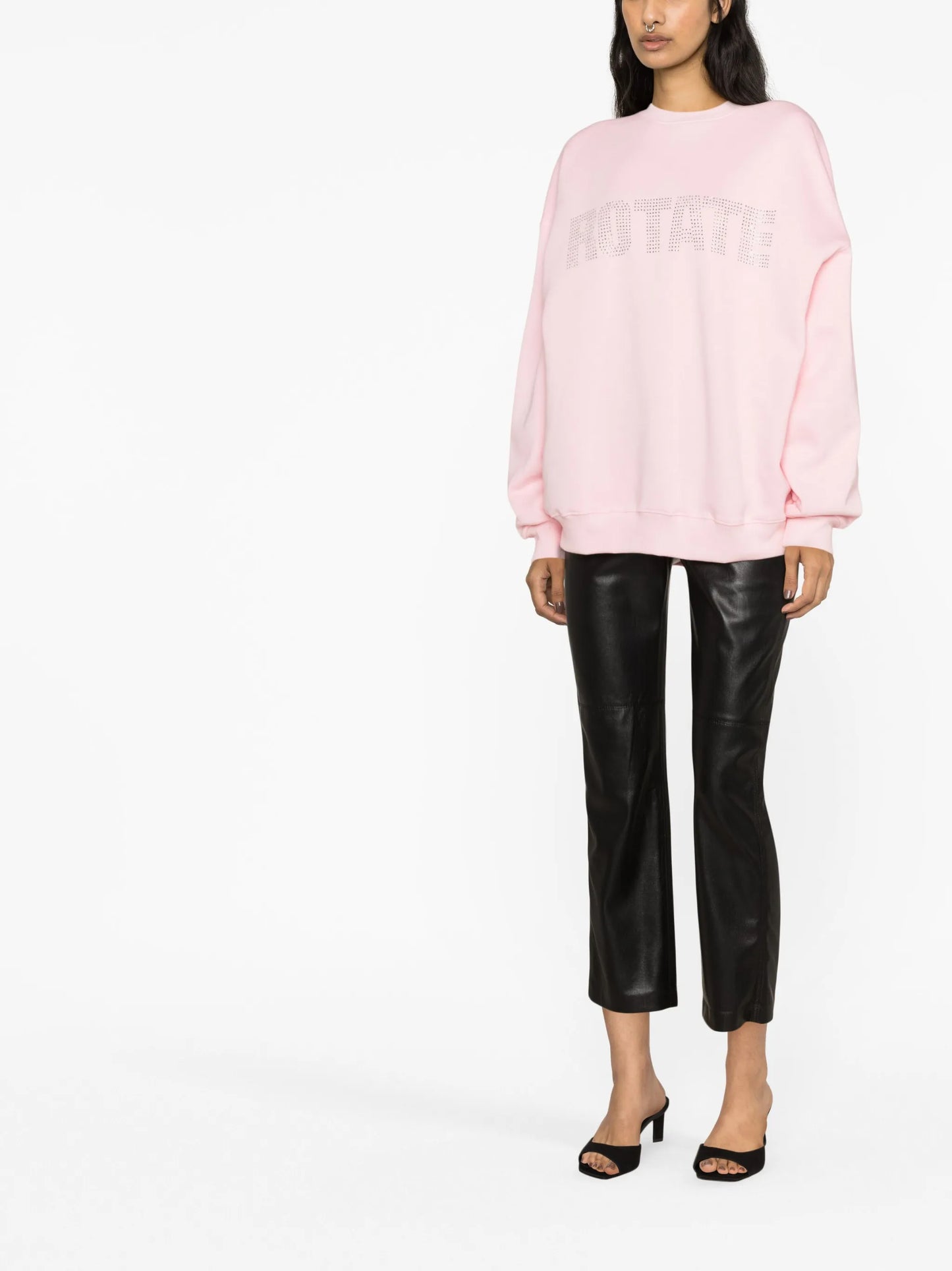crystal-logo organic cotton sweatshirt