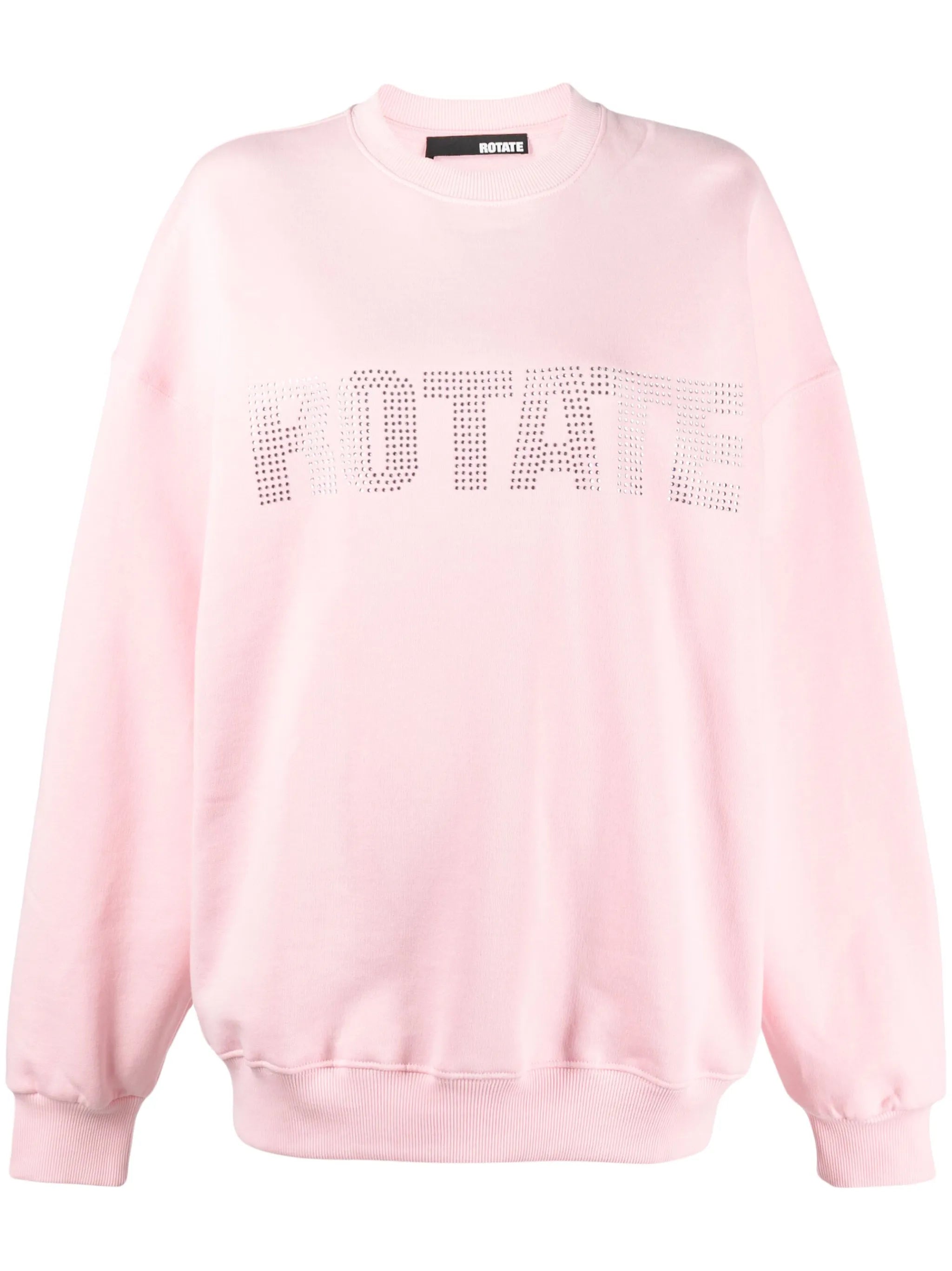 crystal-logo organic cotton sweatshirt