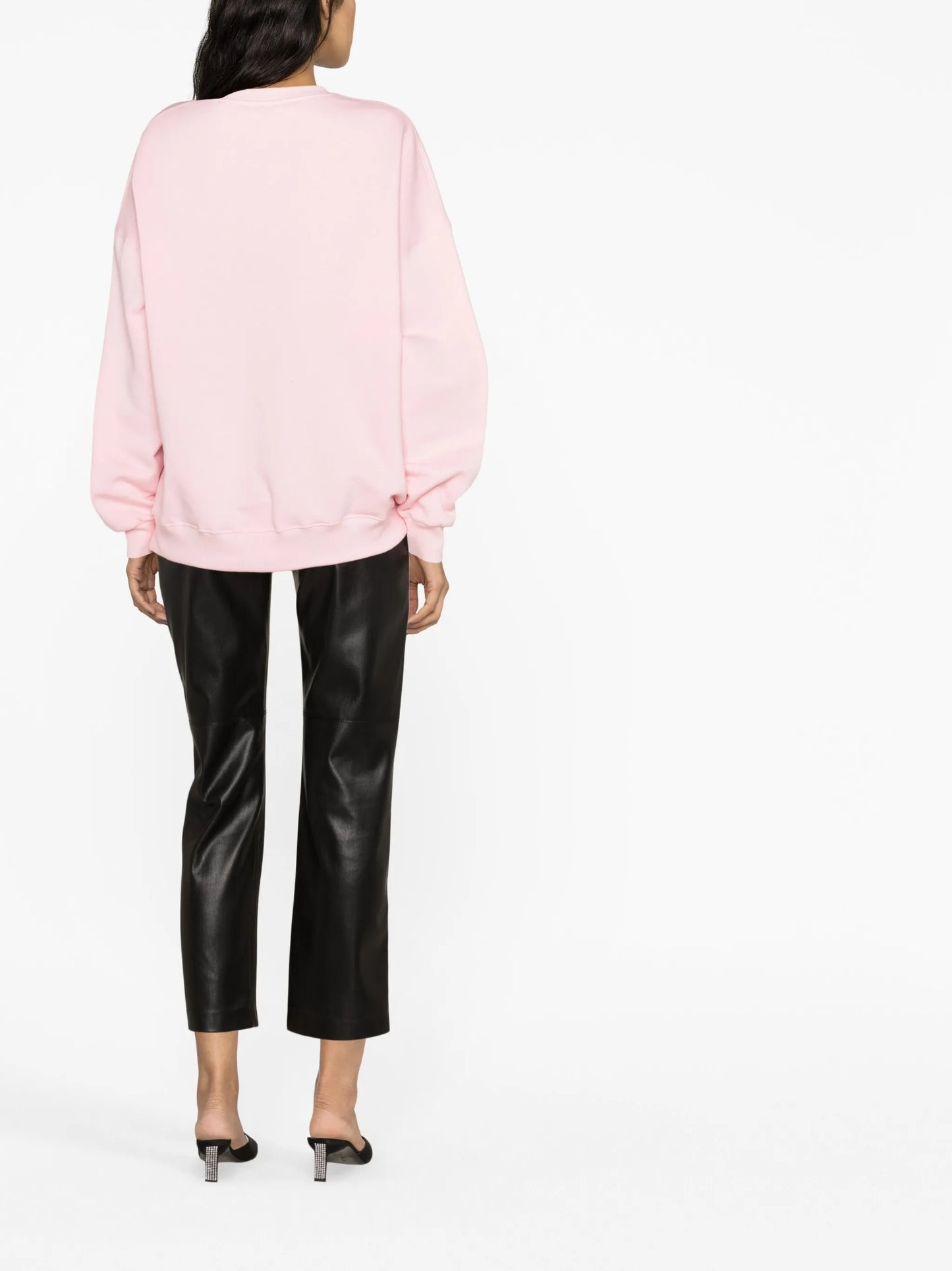 crystal-logo organic cotton sweatshirt