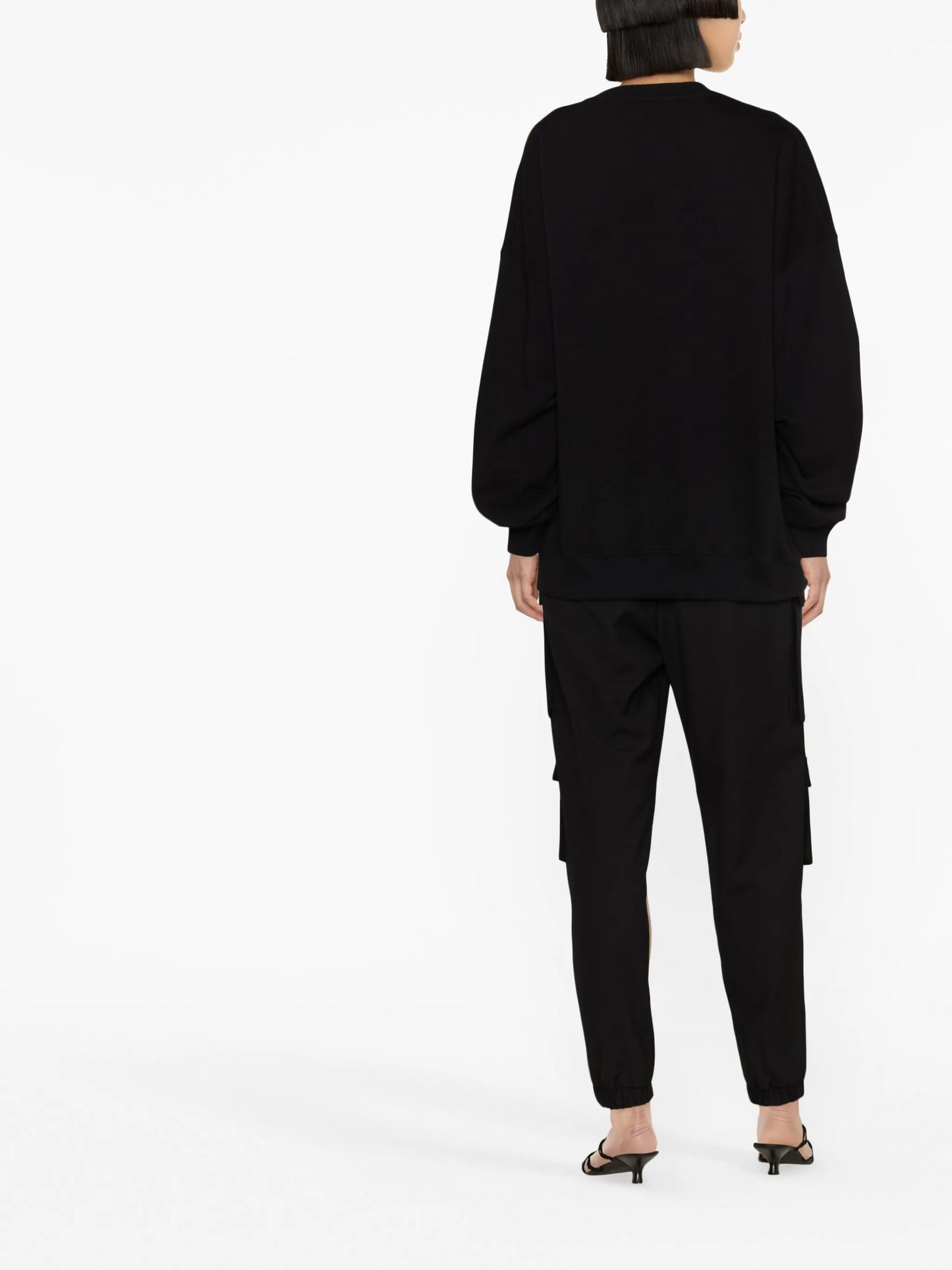 crystal-logo organic cotton sweatshirt