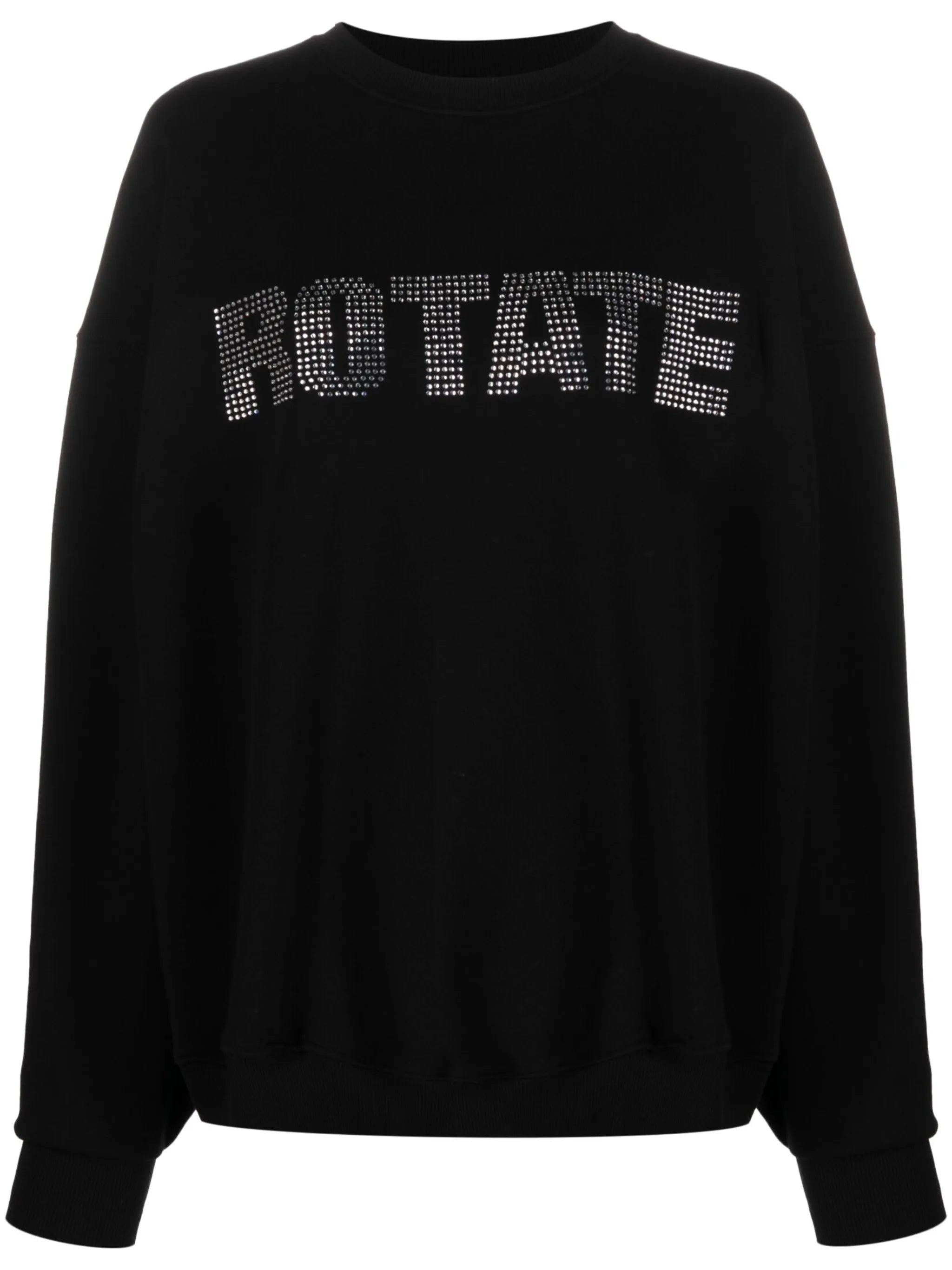 crystal-logo organic cotton sweatshirt