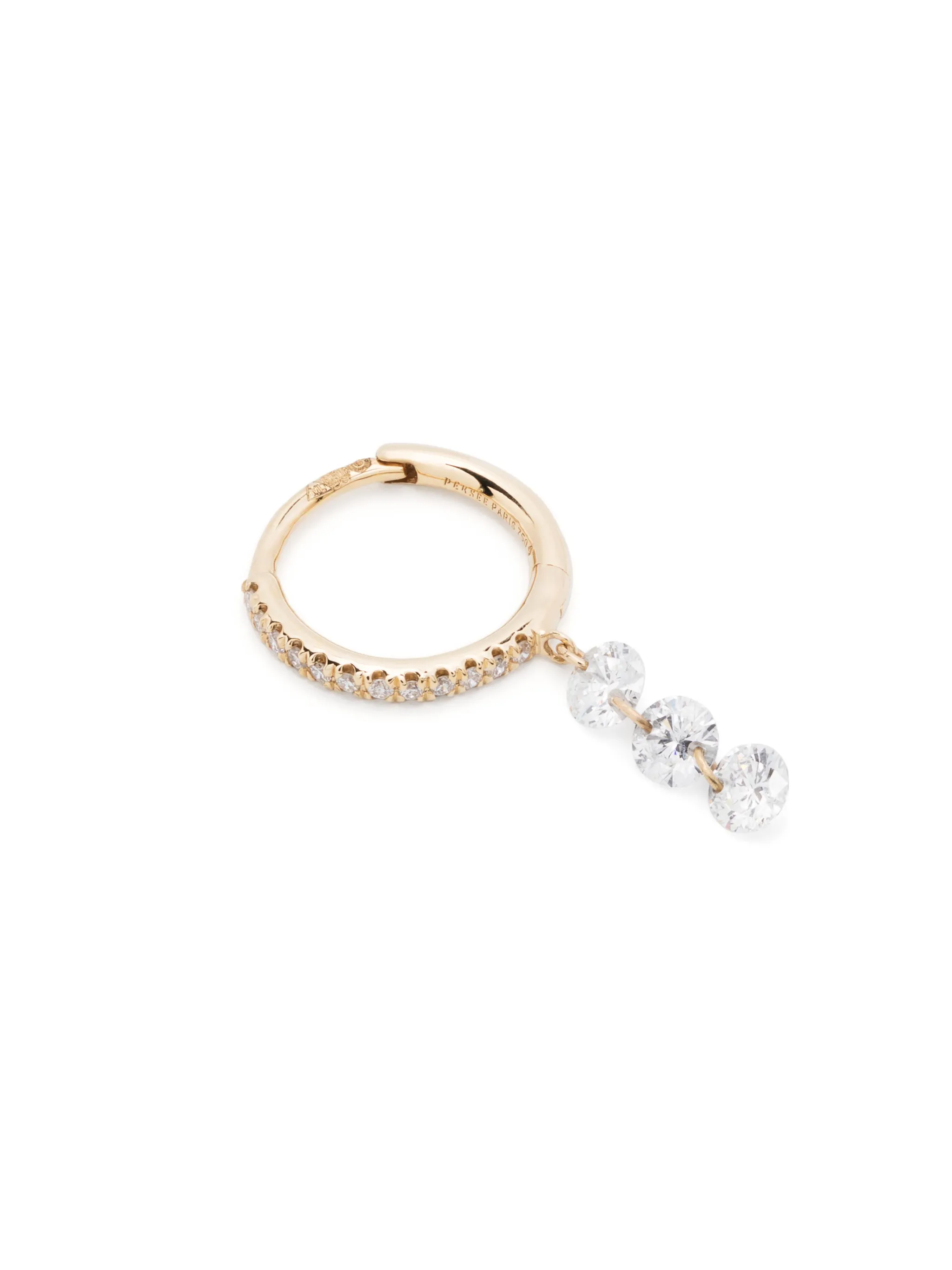 diamond drop-design earring