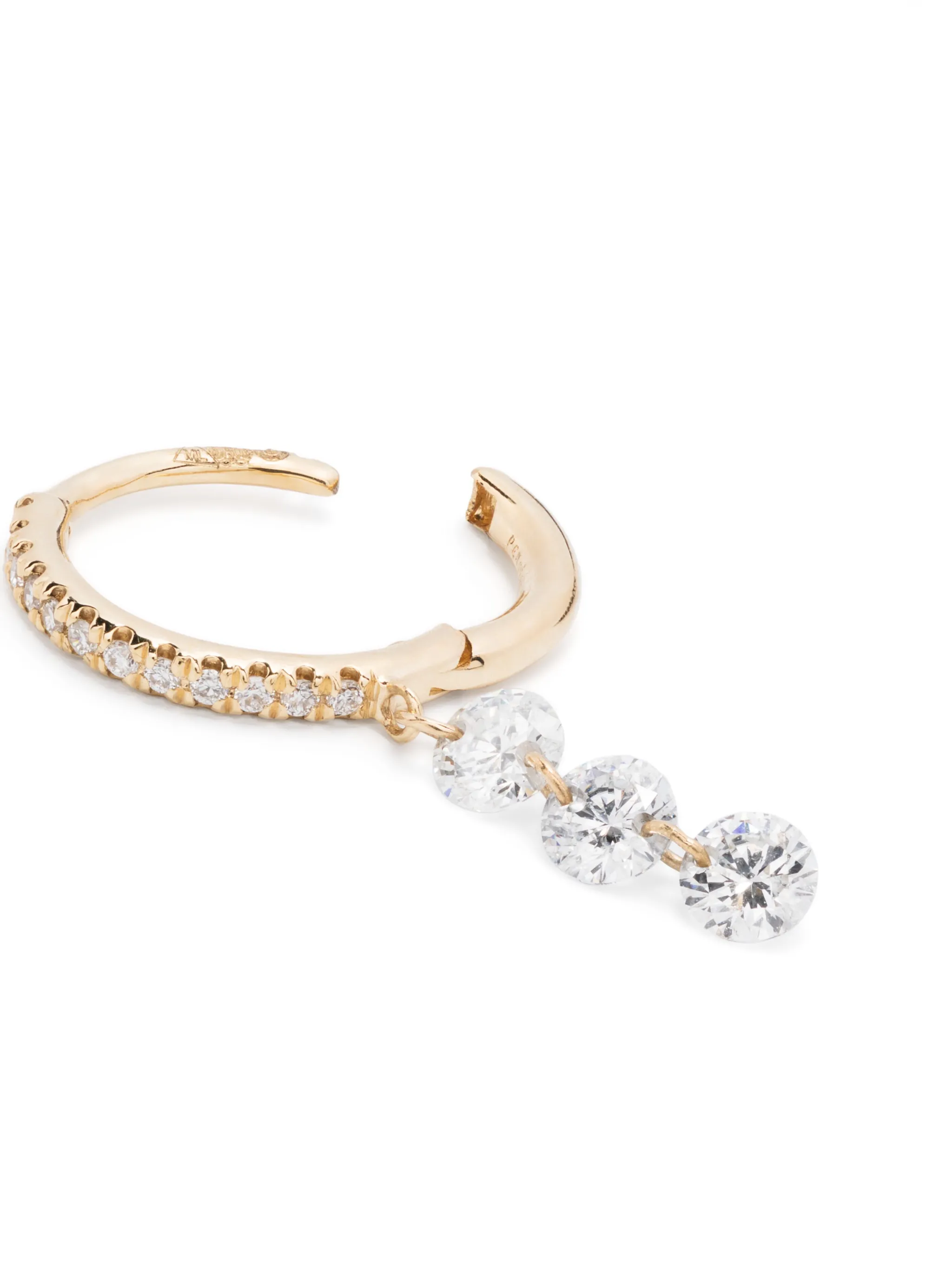 diamond drop-design earring