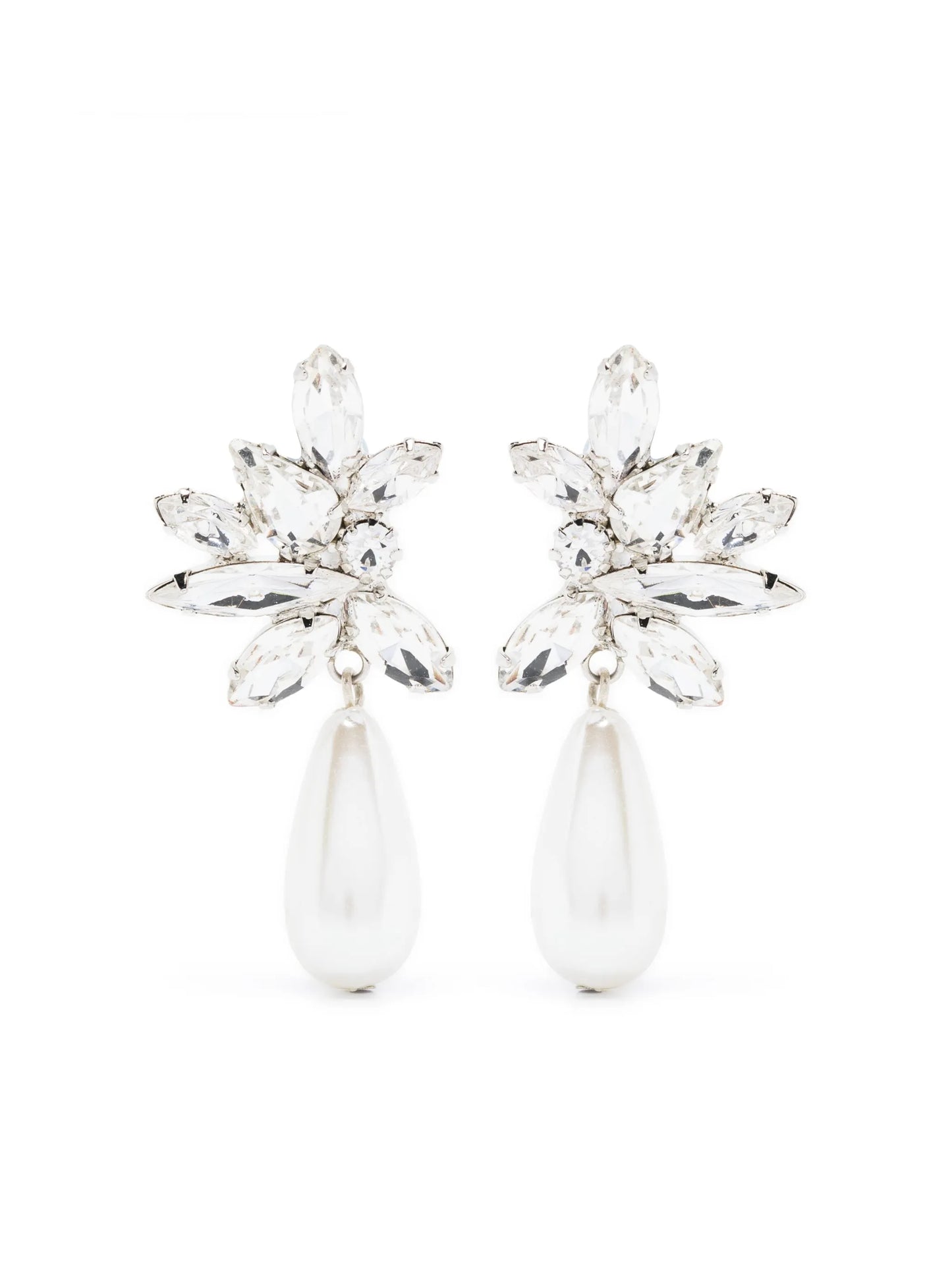 crystal-pearl drop earrings