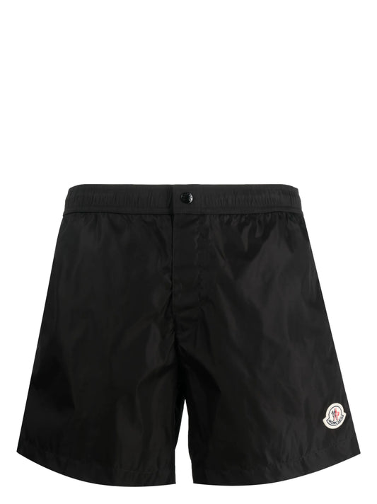 logo-patch swim shorts