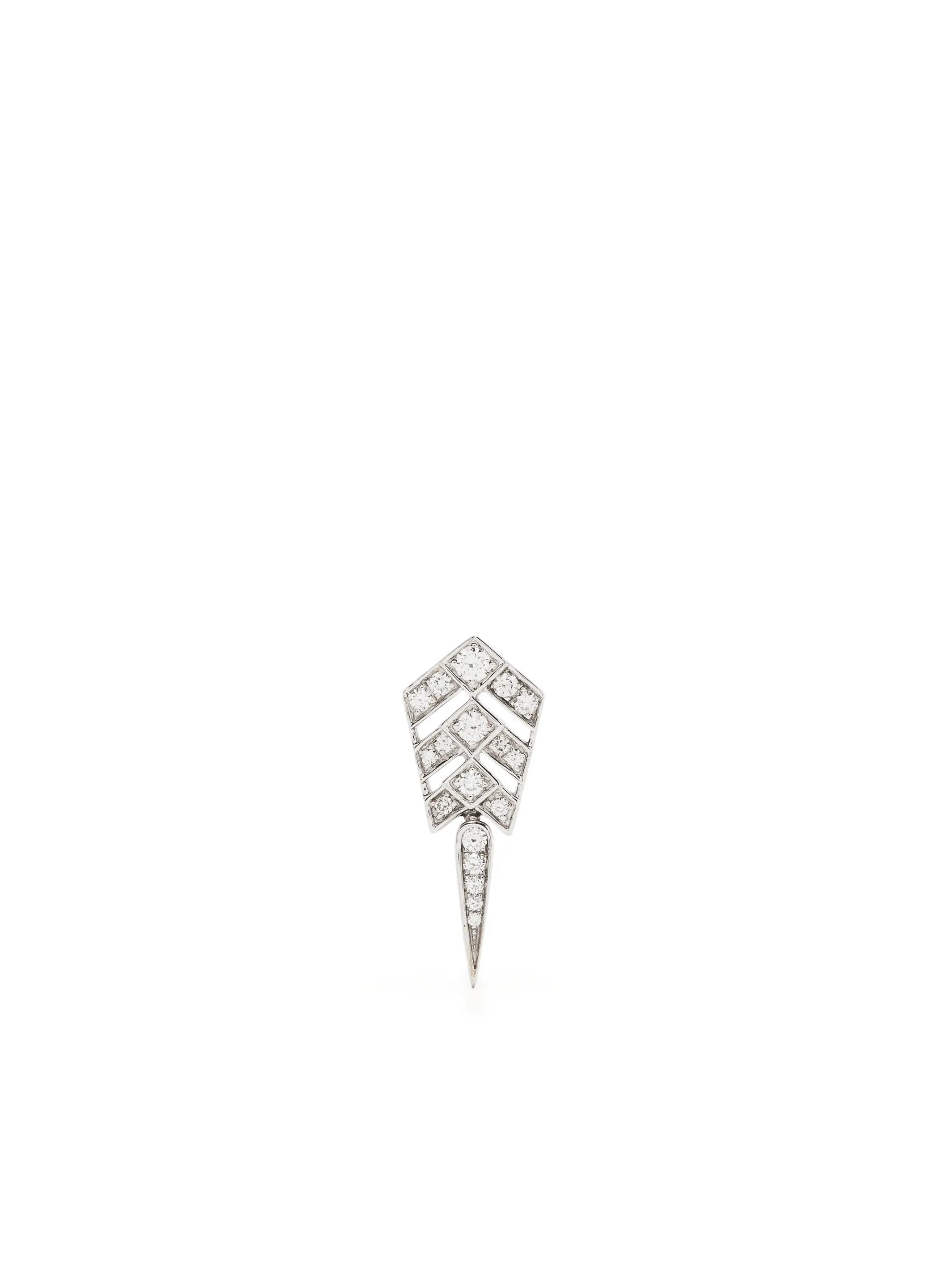 Stairway Arrow diamond drop earring