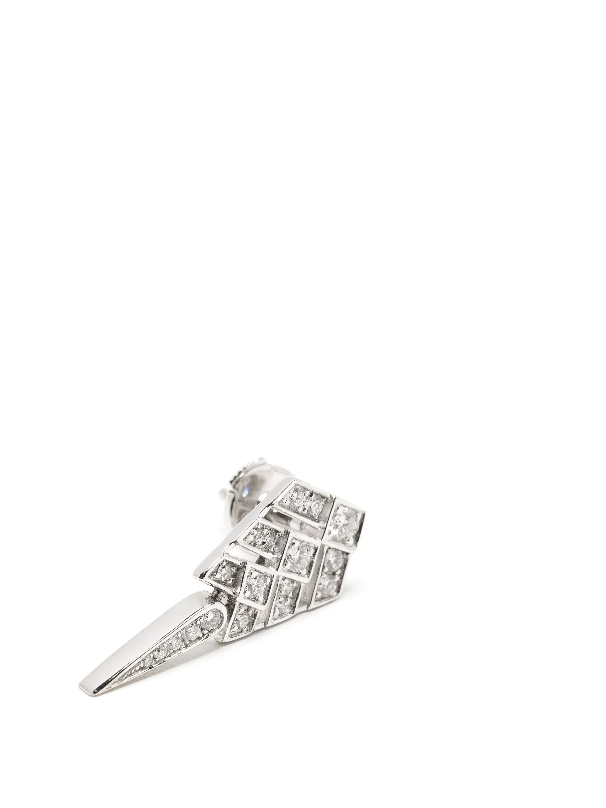 Stairway Arrow diamond drop earring