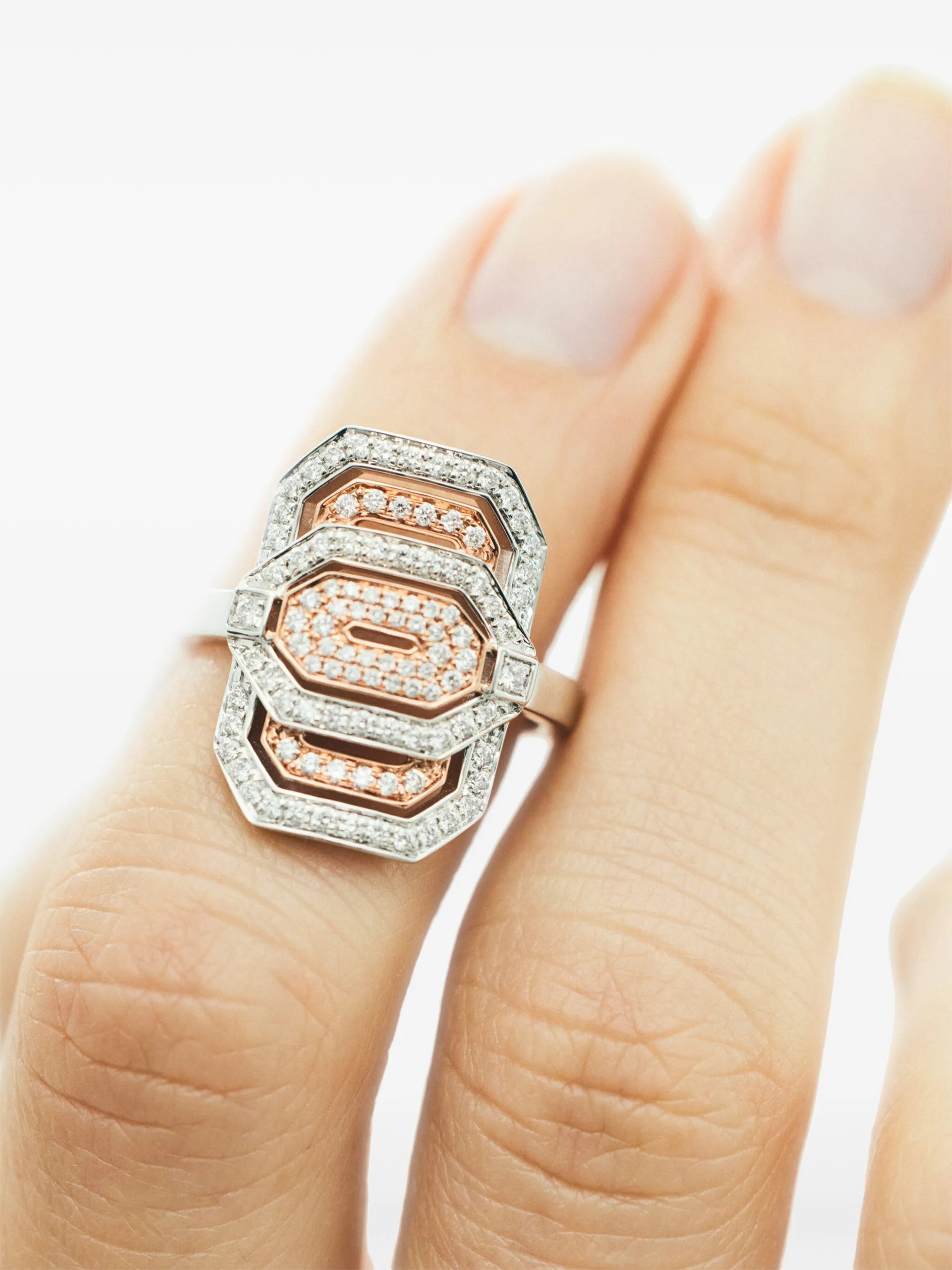 18kt rose gold My Way diamond ring