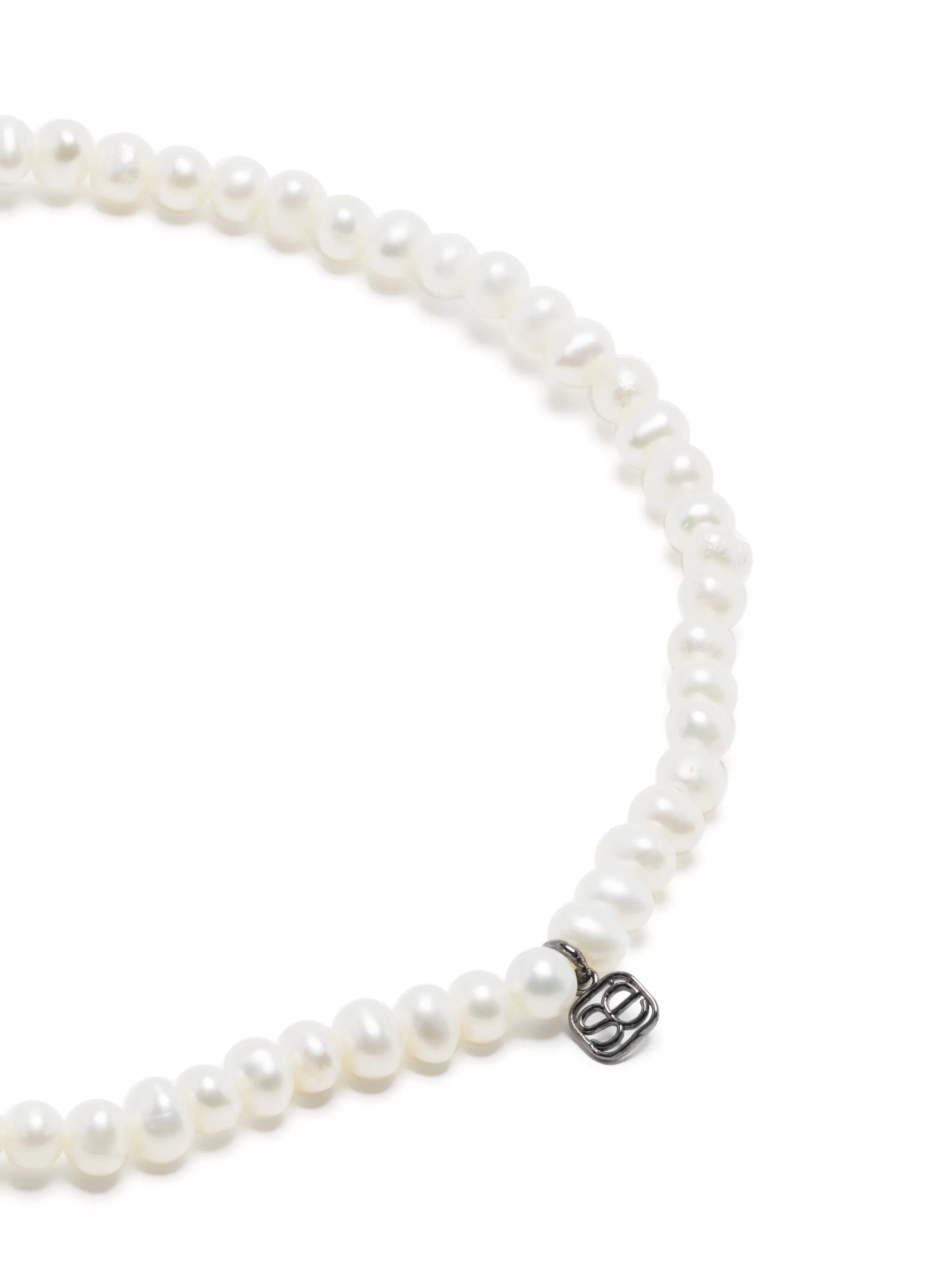14kt white gold charm diamond beaded bracelet