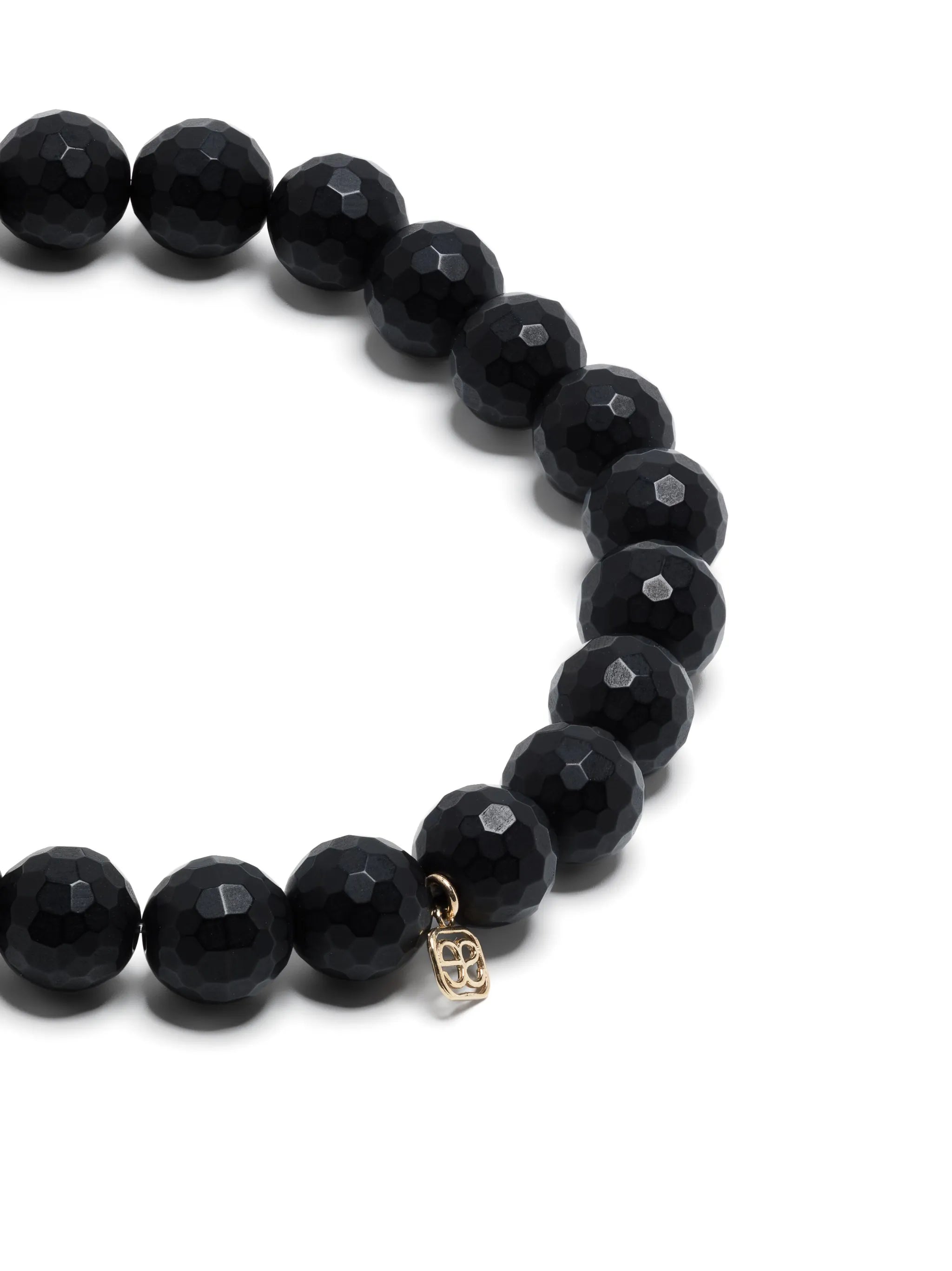 14kt yellow-gold Horn beaded diamond bracelet