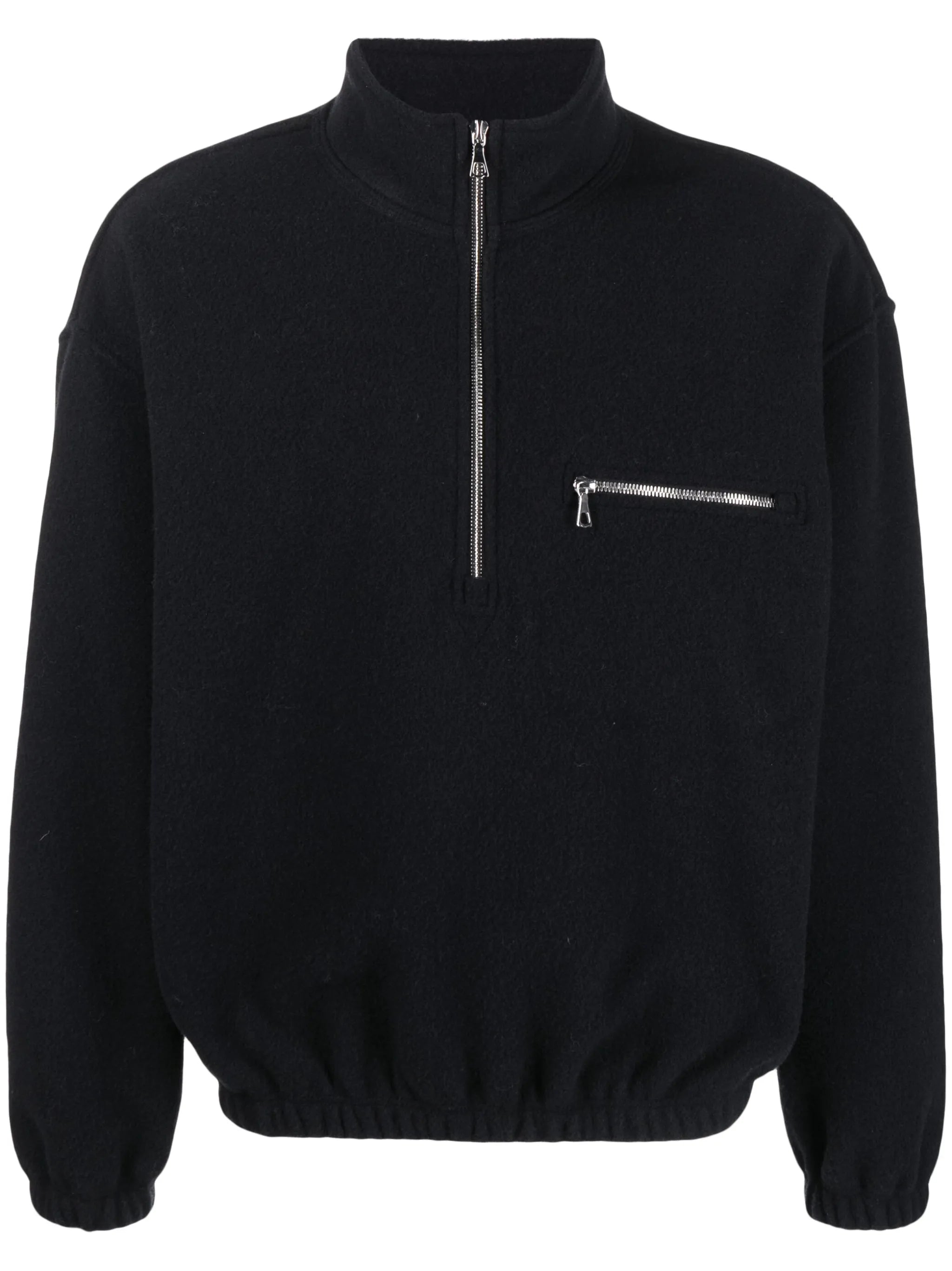 high-neck zip-up jacket