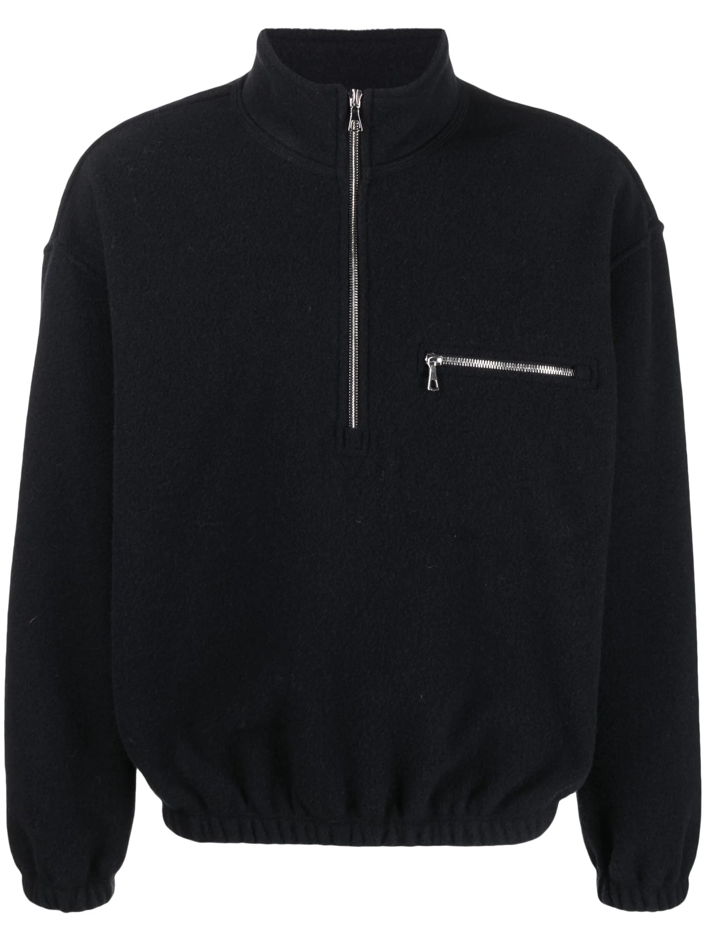 high-neck zip-up jacket