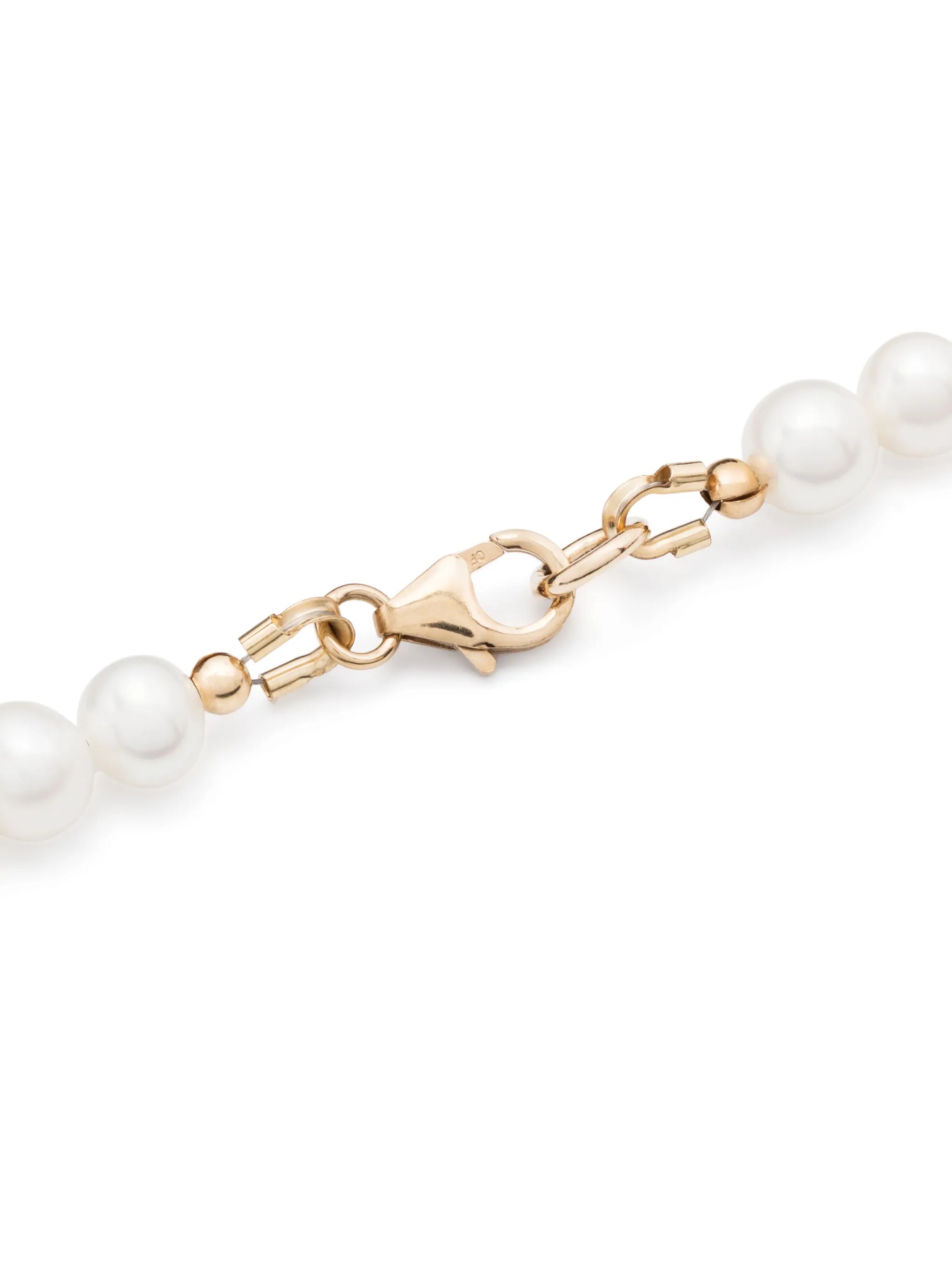 crystal-pendant pearl necklace