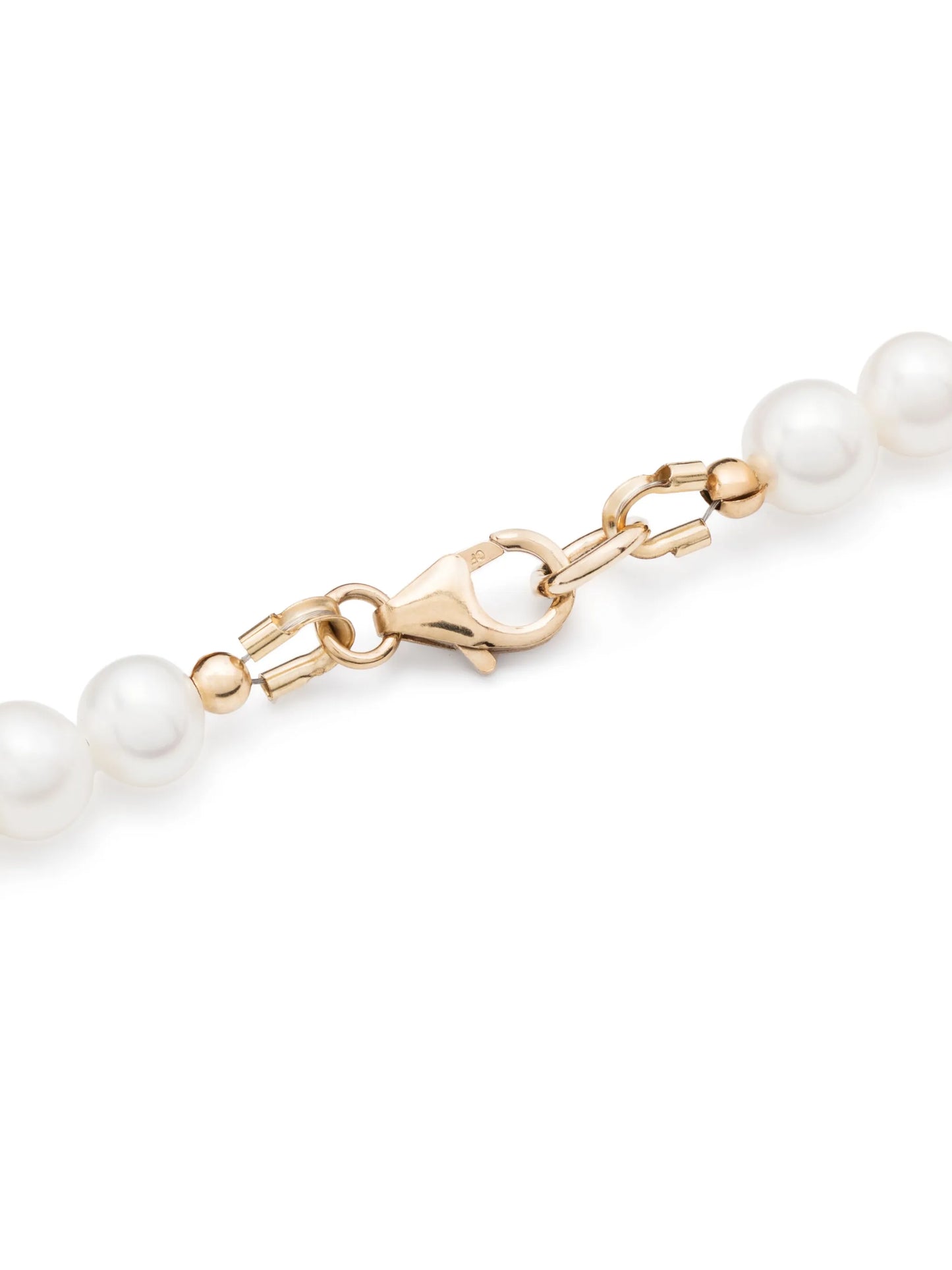 crystal-pendant pearl necklace