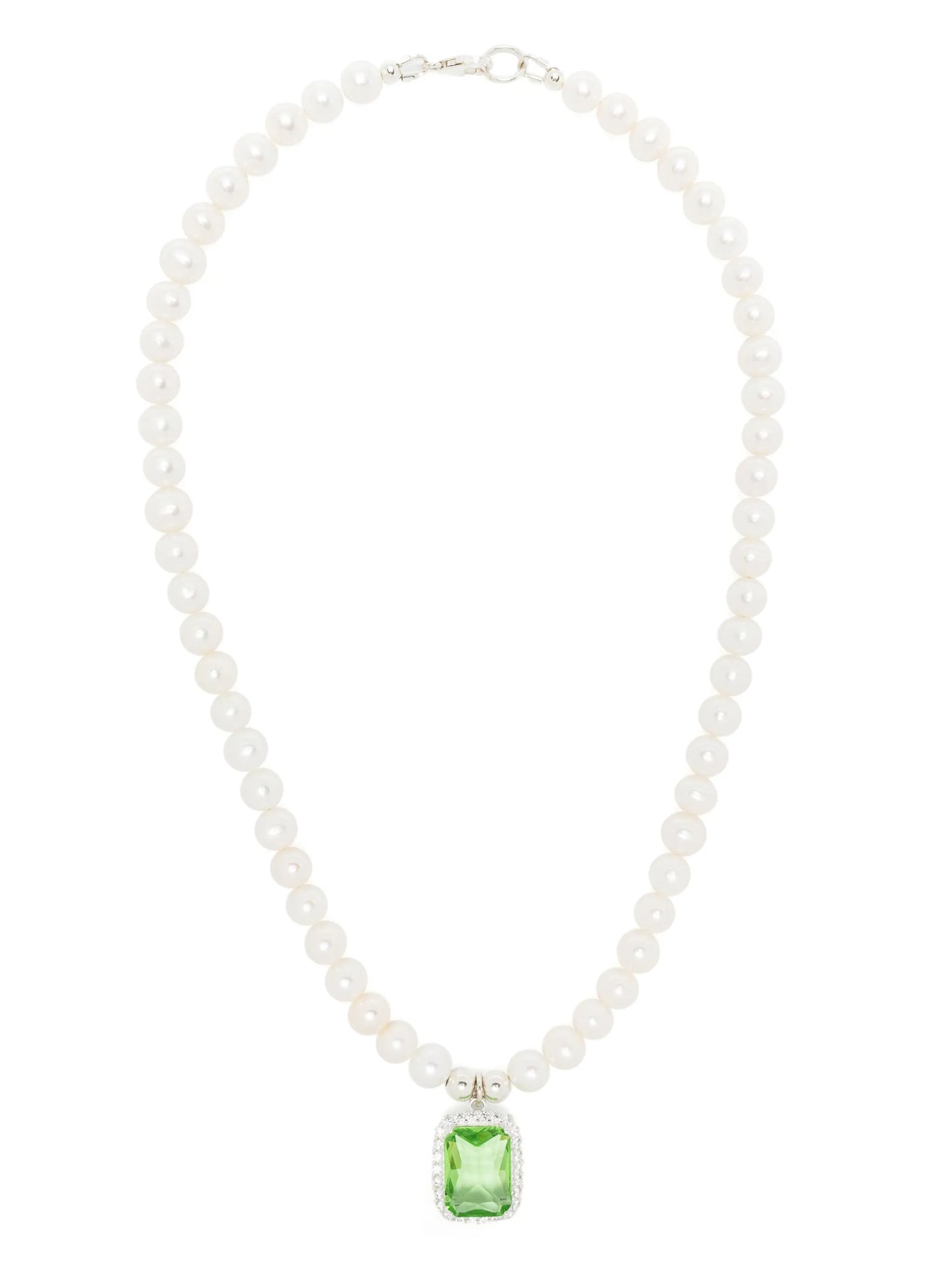 crystal-pendant freshwater-pearl necklace